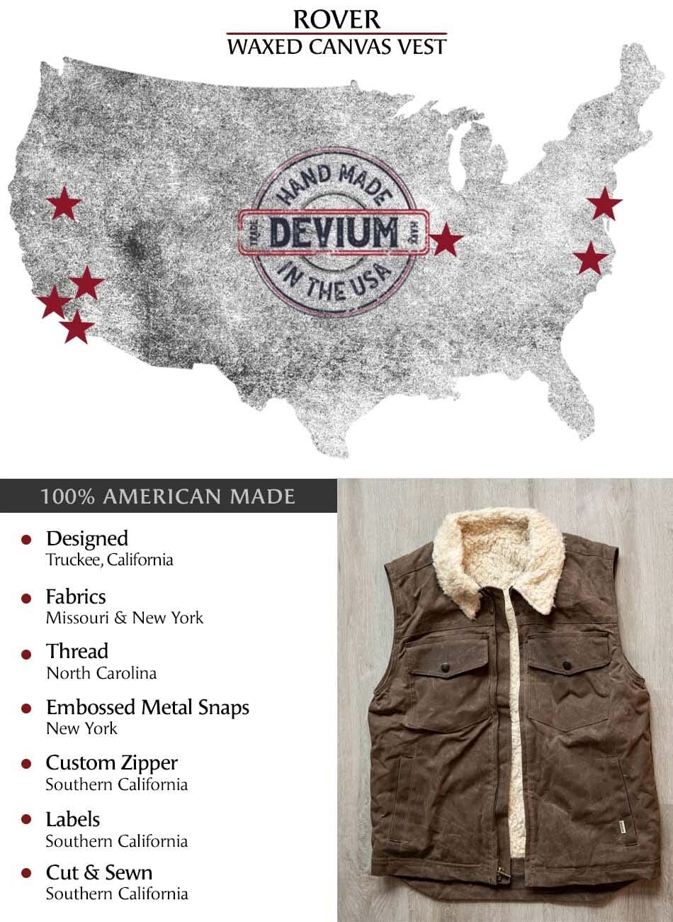 Rover Waxed Canvas Vest - My American Goods