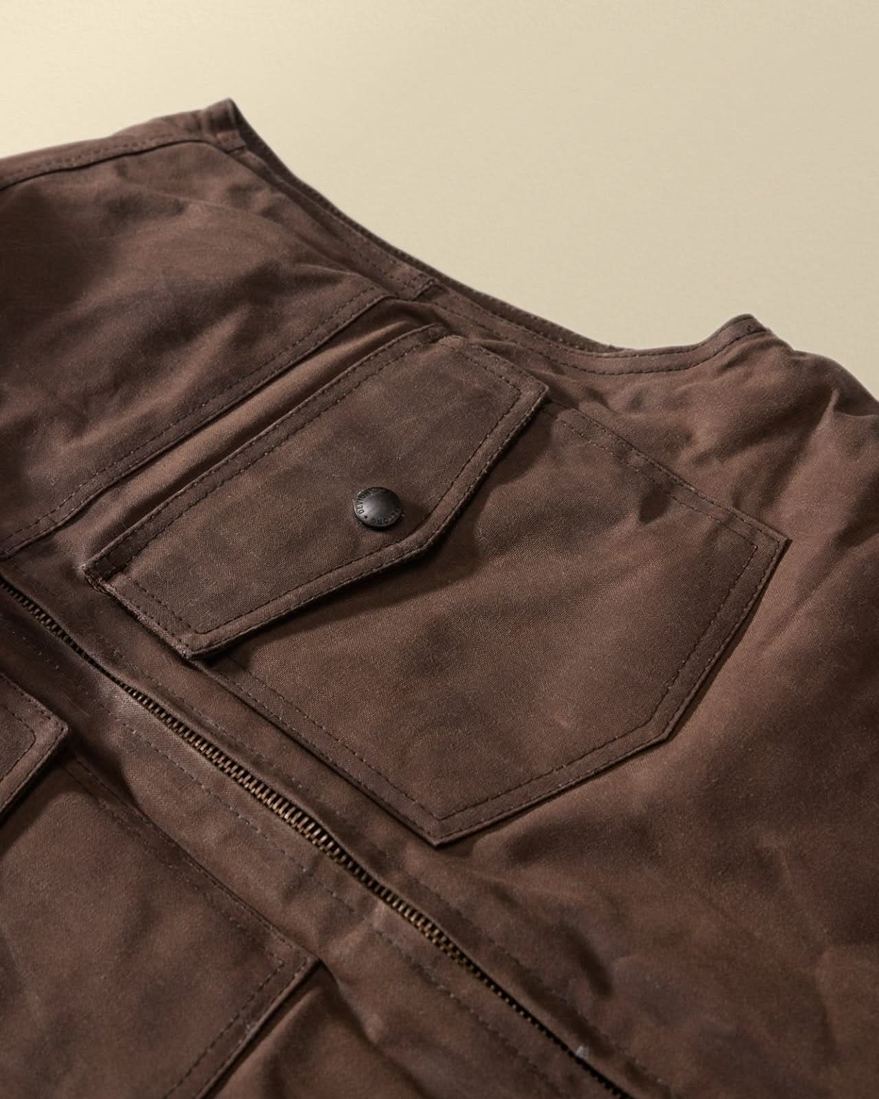 Rover Waxed Canvas Vest - My American Goods