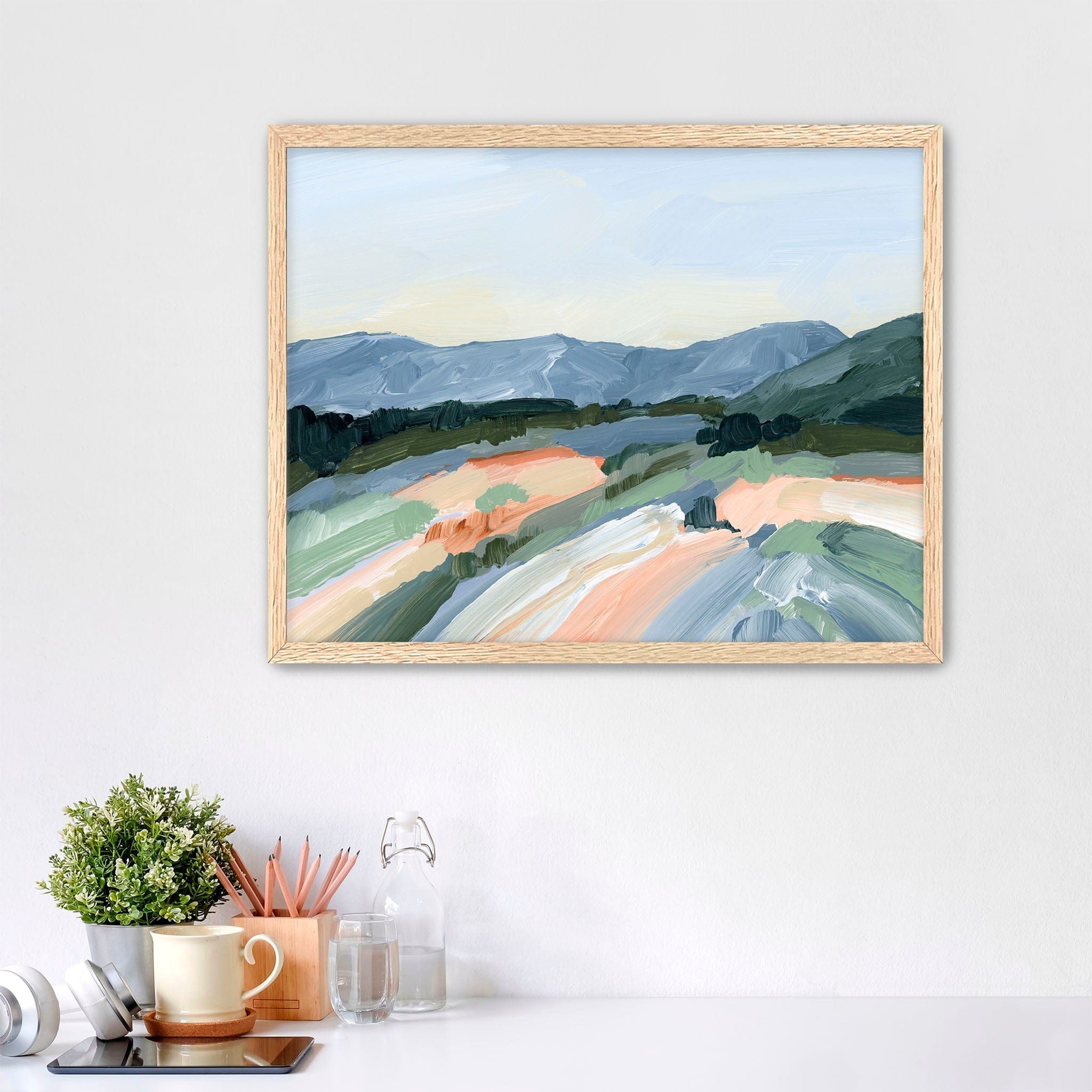 Katie Garrison Art Print Paper Print / 5x7 in / Oak Frame "Run to the Mountains" Art Print