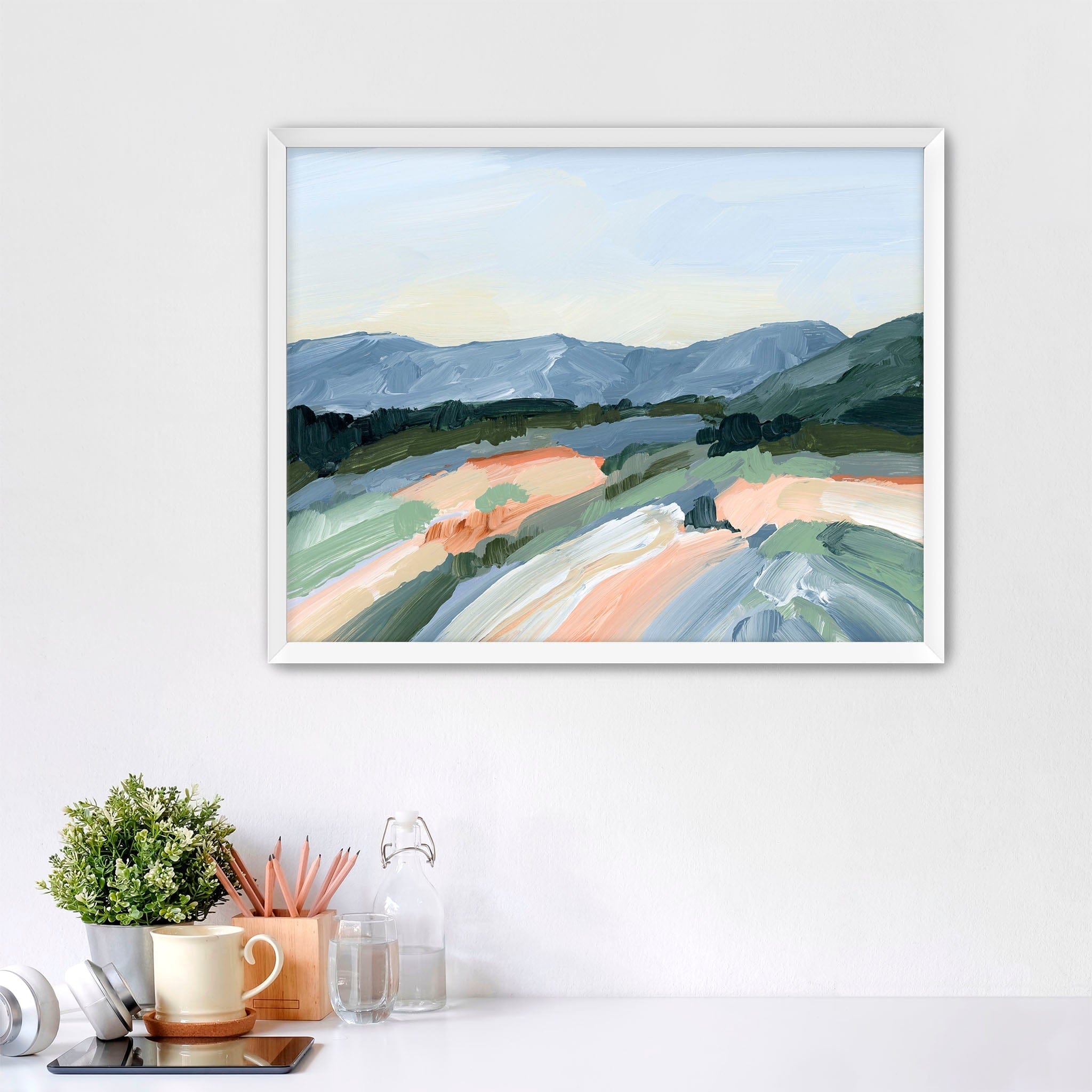 Katie Garrison Art Print Paper Print / 5x7 in / White Frame "Run to the Mountains" Art Print