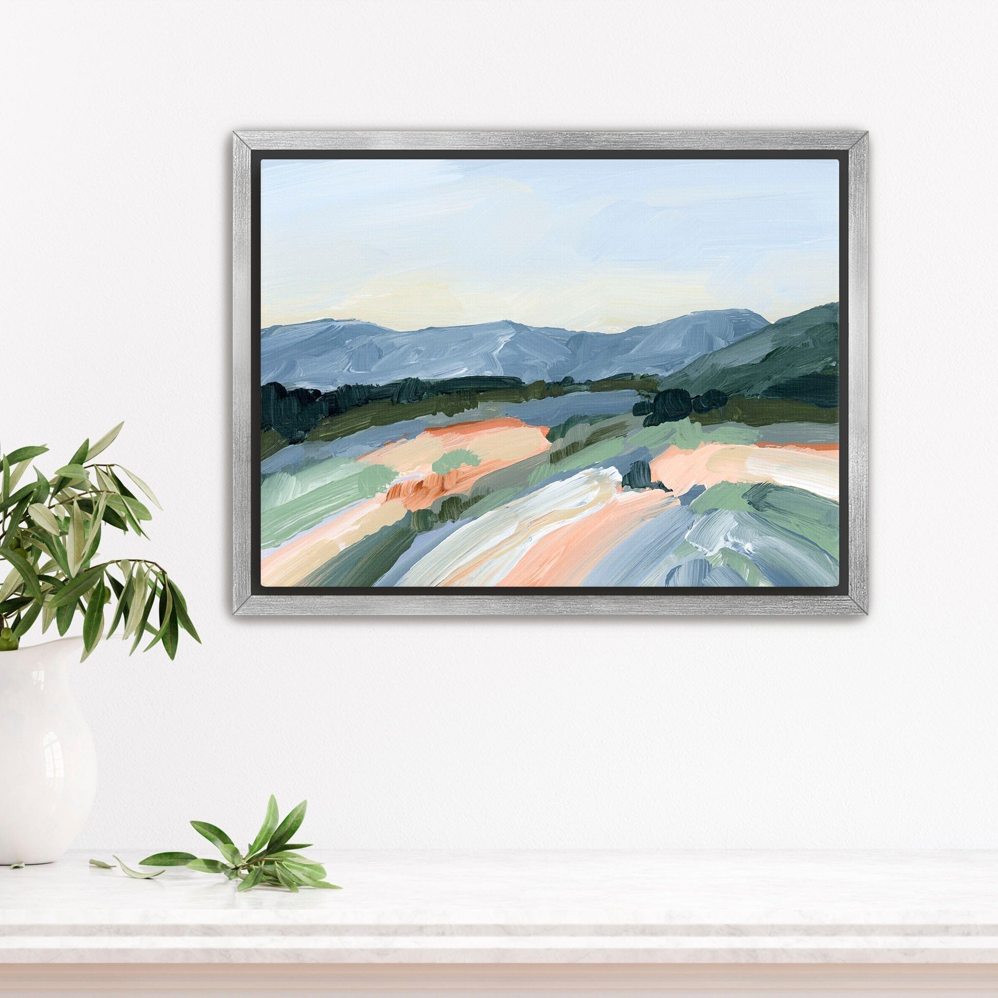 Katie Garrison Art Print Stretched Canvas / 8x10 in / Silver Frame "Run to the Mountains" Art Print