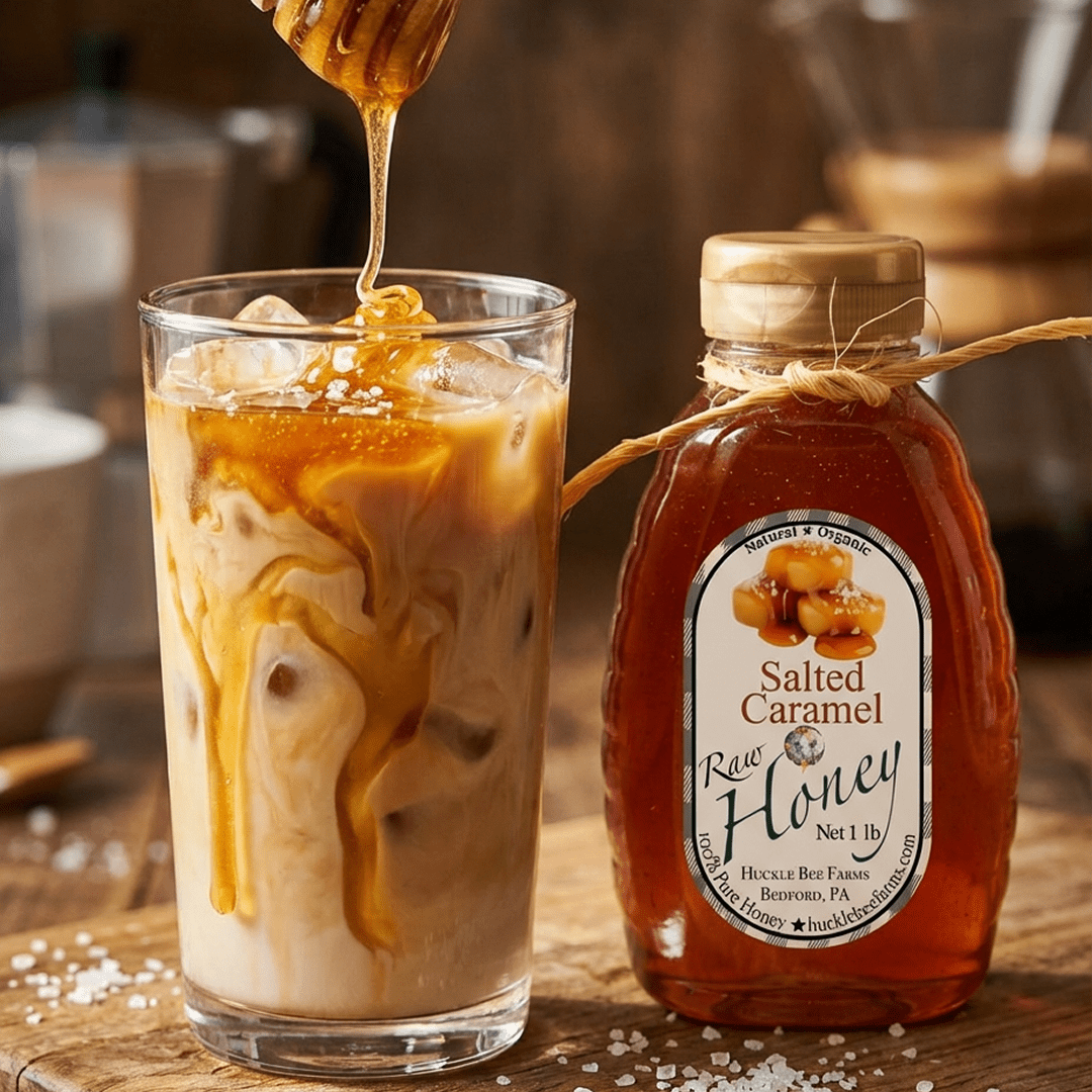 Huckle Bee Farms LLC Honey A Fall Favorite Salted Caramel Honey