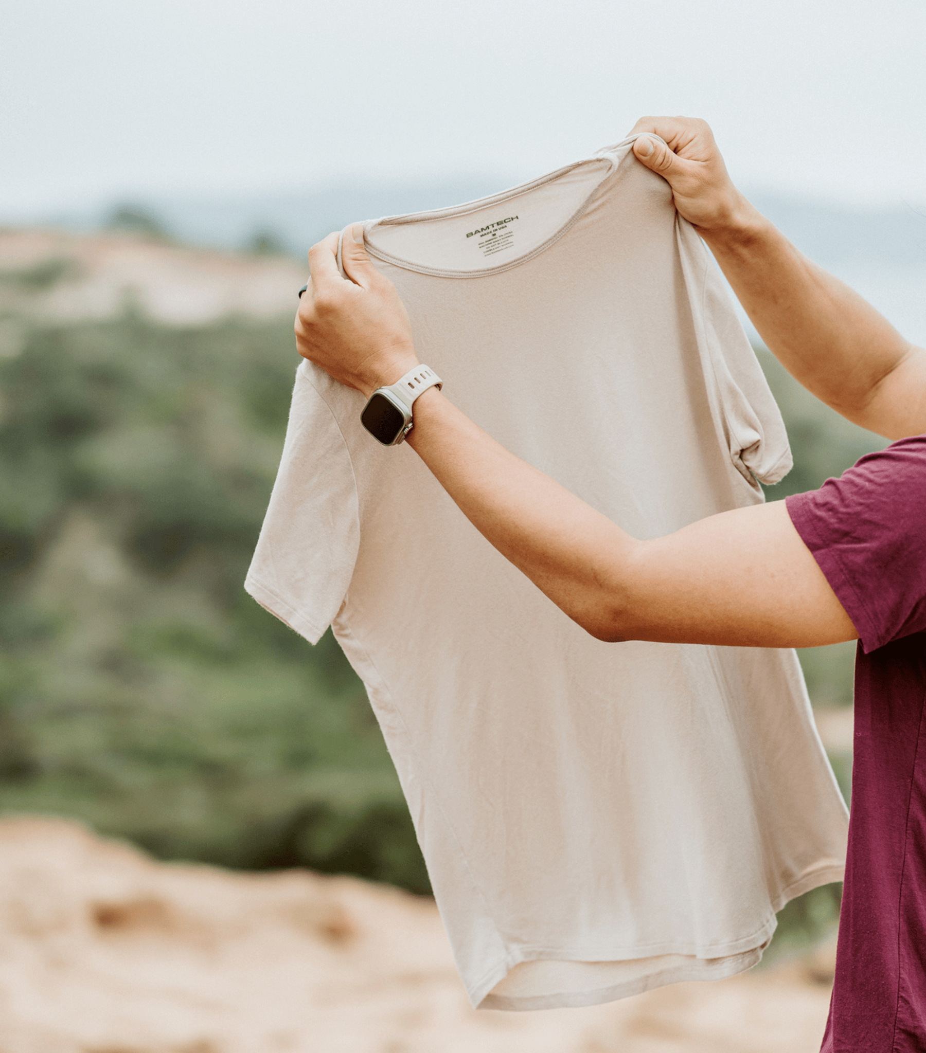 Bamboo Swift Curve-Hem T-Shirt - Heather Grey