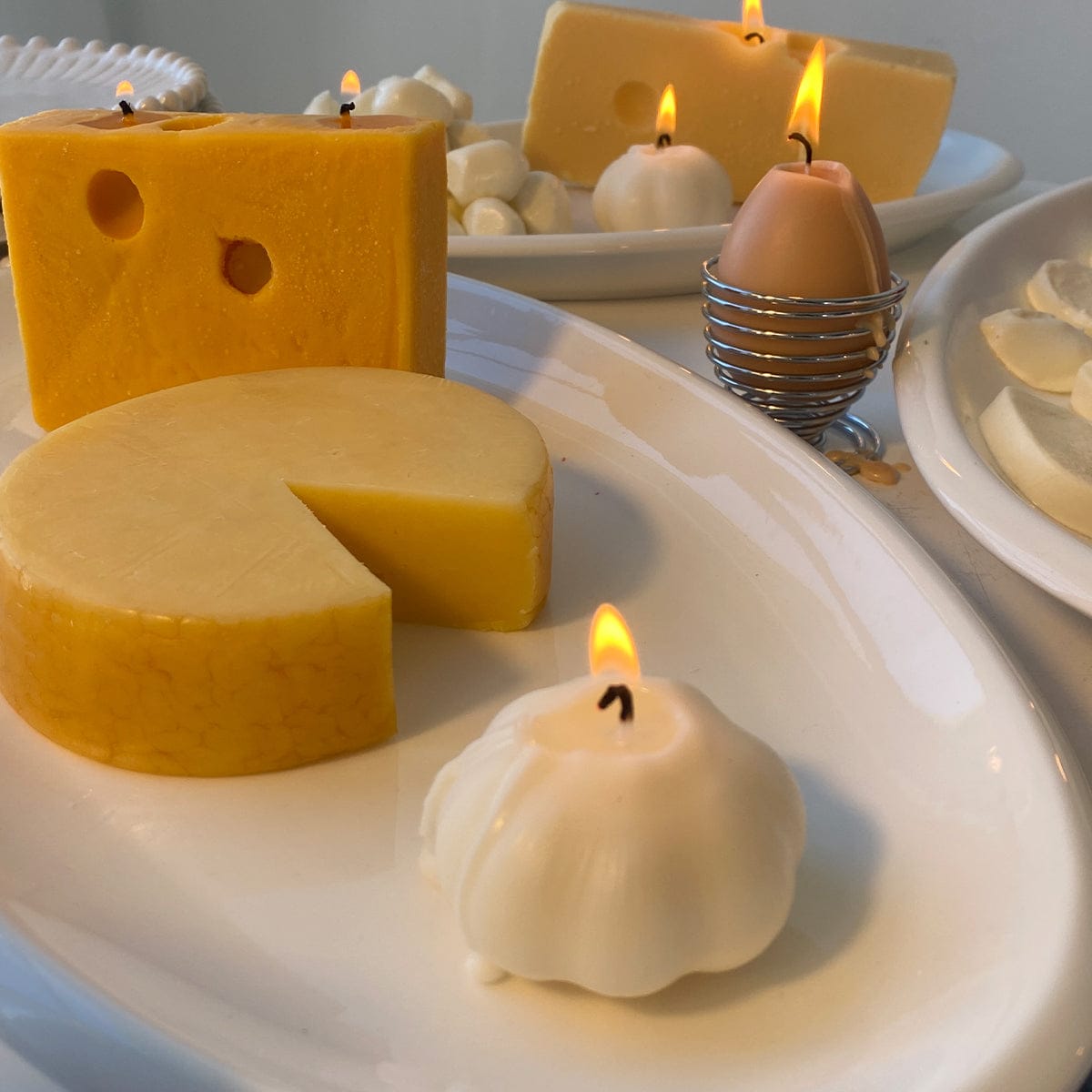 Scandles Farmers Markets White / Unscented (Natural Soy) / Single Garlic Garlic Candle