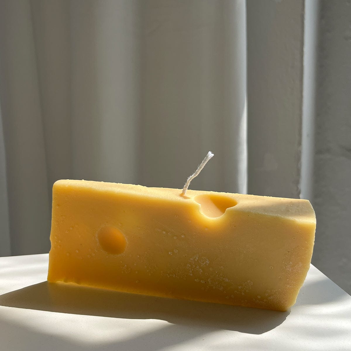 Scandles Farmers Markets Yellow / Unscented (Natural Soy) / Single Cheese Swiss Cheese Candle