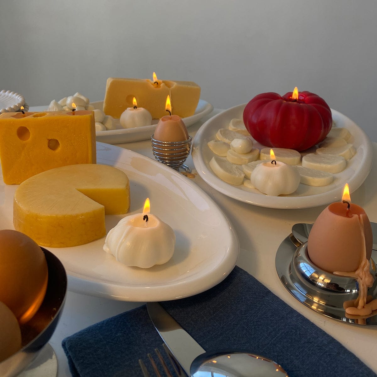 Scandles Farmers Markets Yellow / Unscented (Natural Soy) / Single Cheese Swiss Cheese Candle