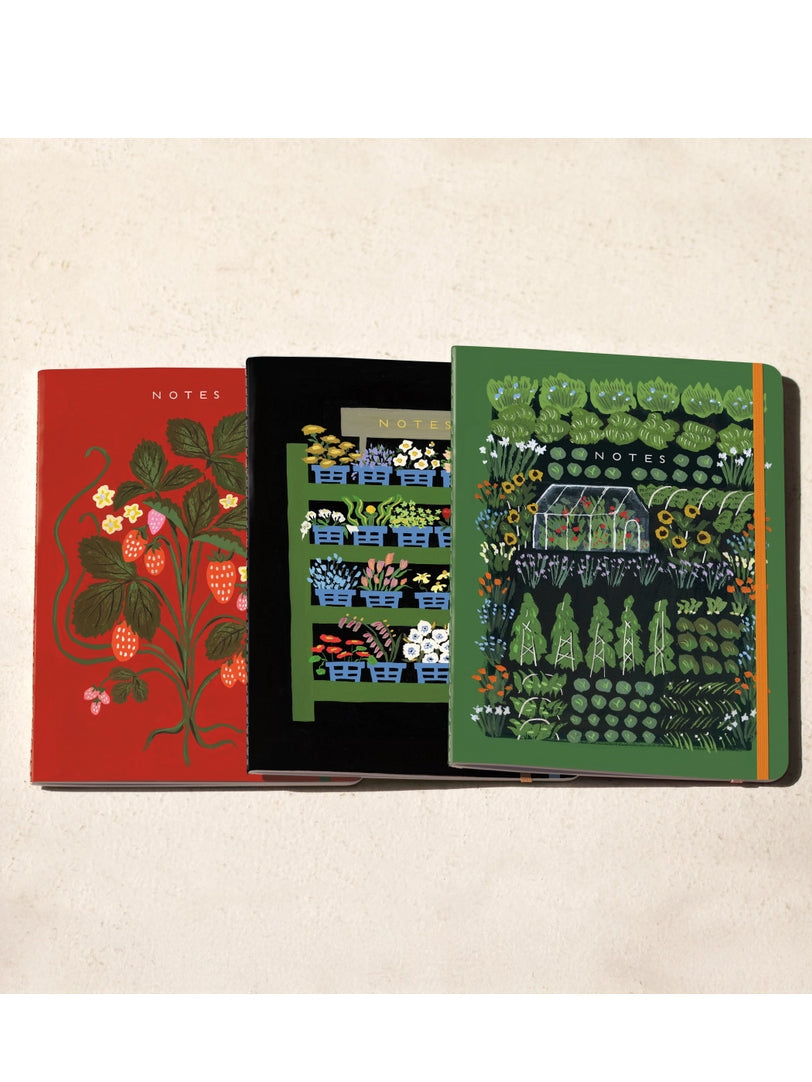Garden Greenhouse Sewn Trio Notebook Set - My American Goods
