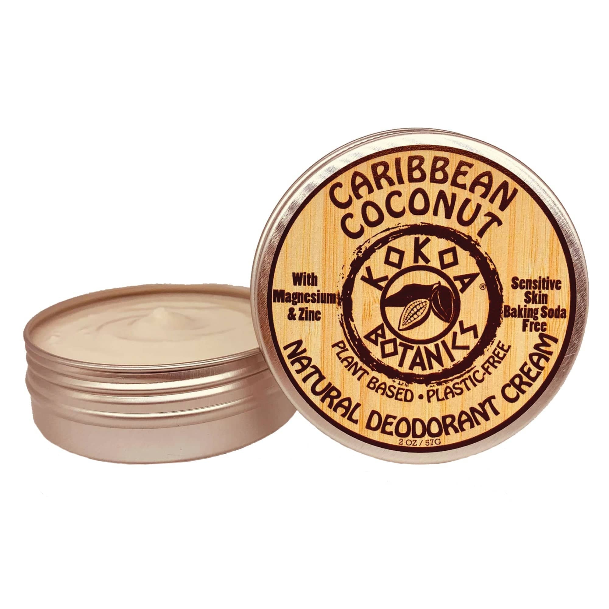 KOKOA BOTANICS Caribbean Coconut Caribbean Coconut - Natural Deodorant Cream - 2.5 oz