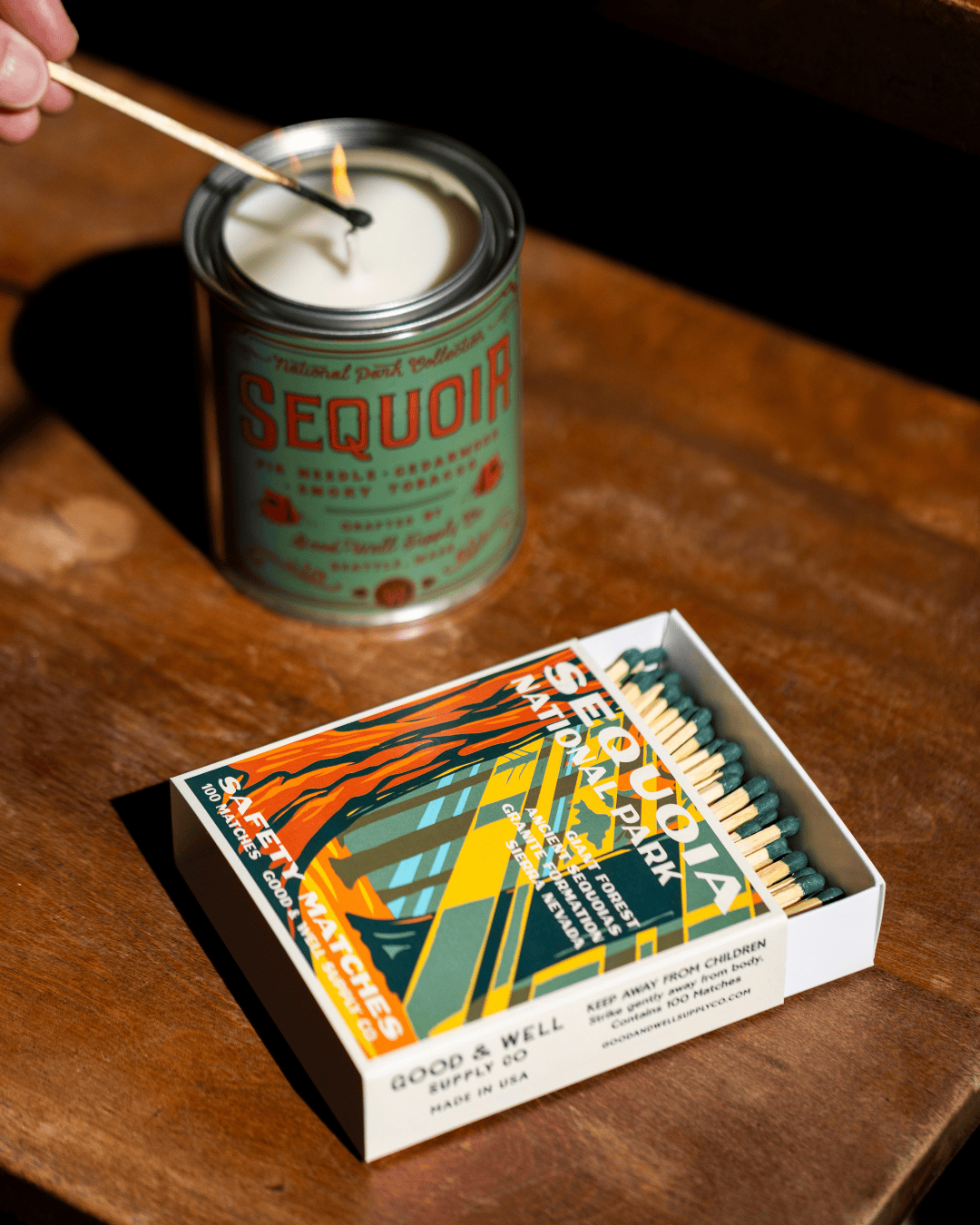 Good & Well Supply Co. Sequoia Vintage National Park Cabin Matches
