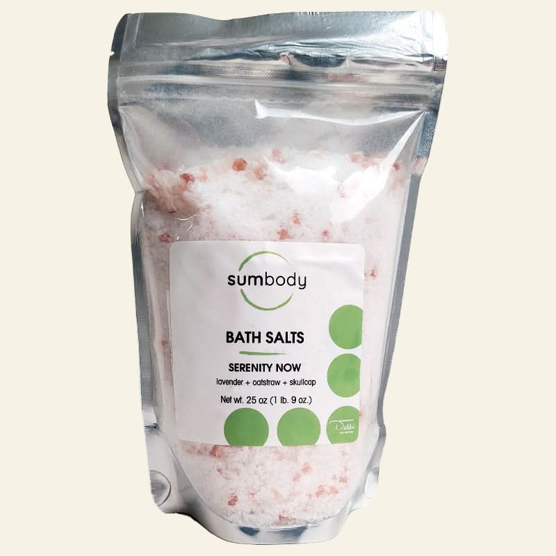 Packaged bath salts with &
