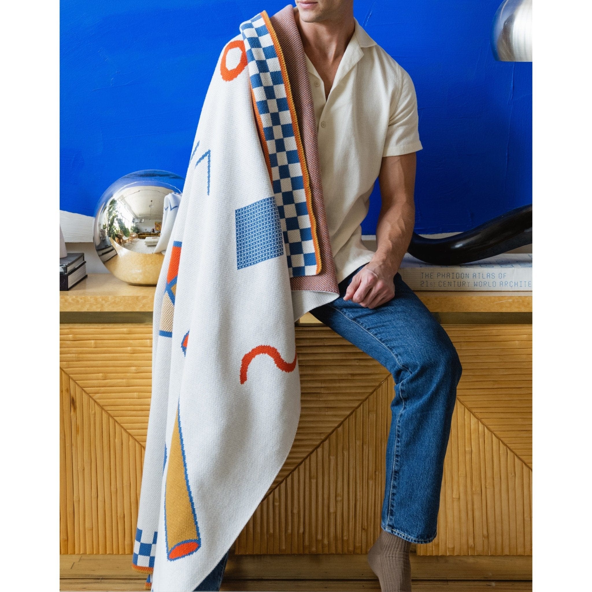 Biquette Throw Blanket Shapes Throw Blanket