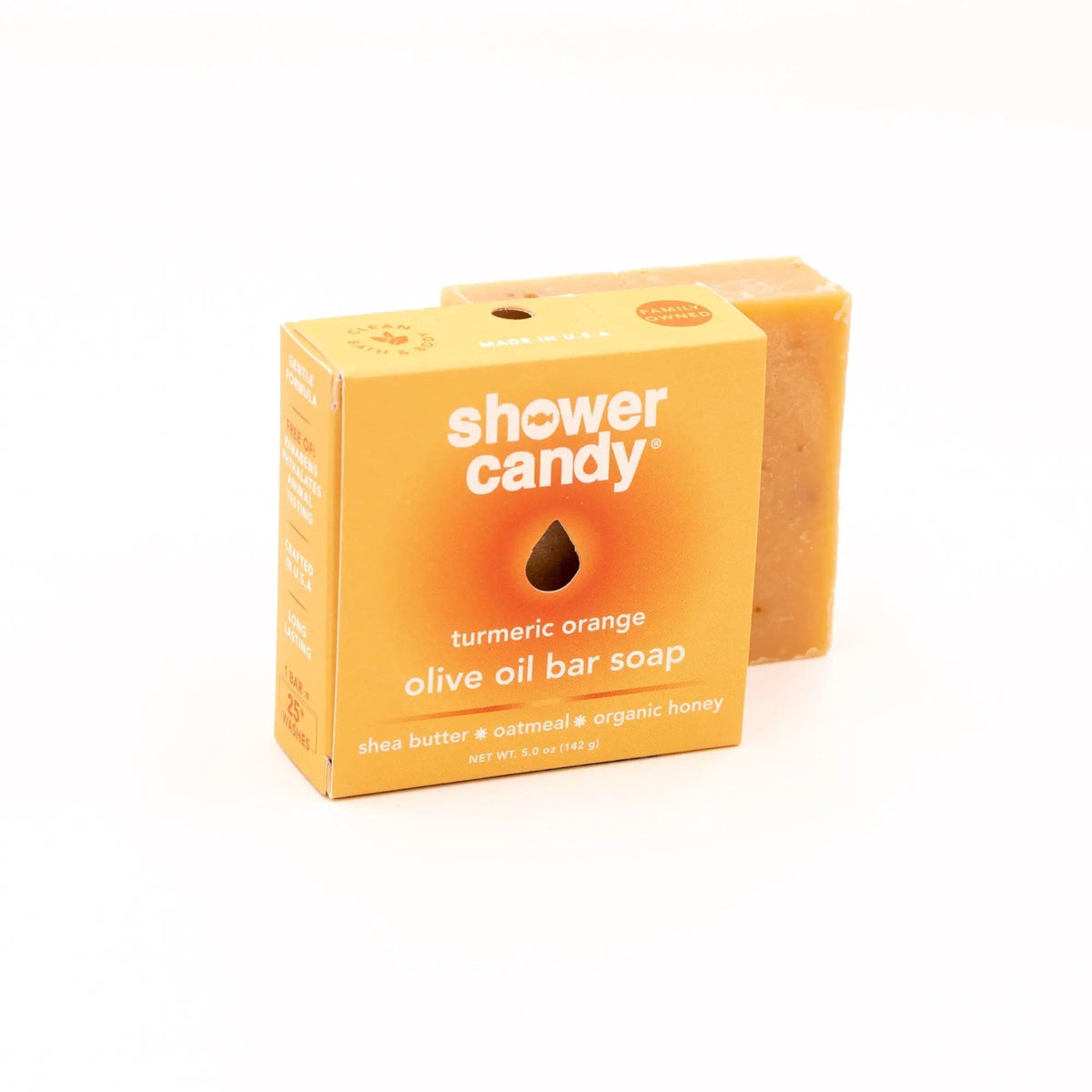 SHOWER CANDY Turmeric Orange Olive Oil Bar Soap | Shower Candy