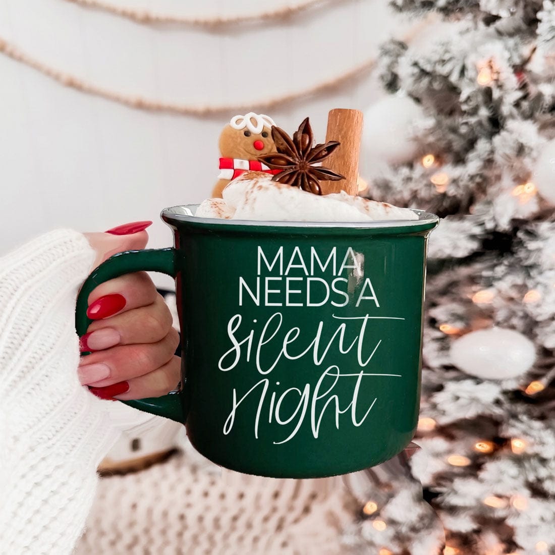 Gia Roma Coffee Mug Green Mama Needs a Silent Mug