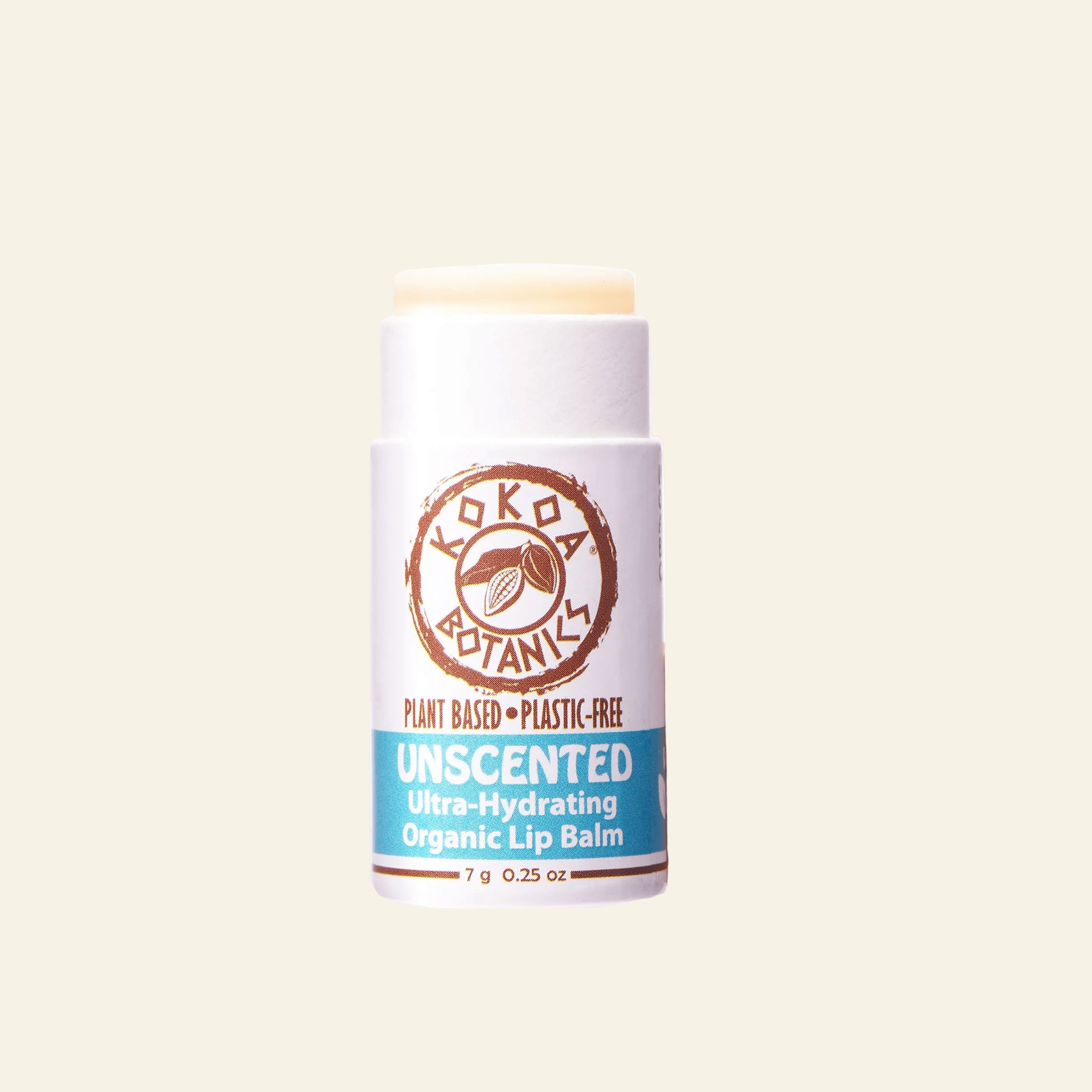 UNSCENTED - Organic Vegan Lip Balm - Plastic Free .25 oz