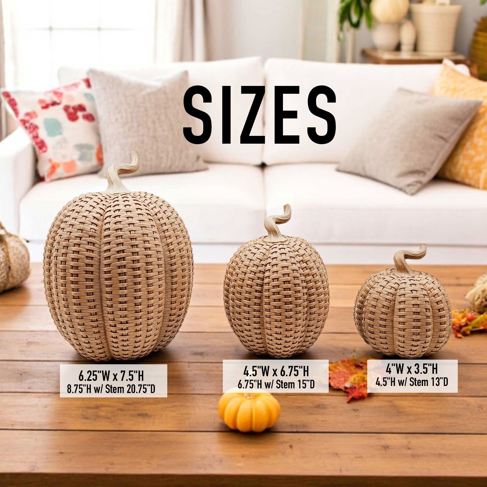 Rattan Pumpkins - My American Goods