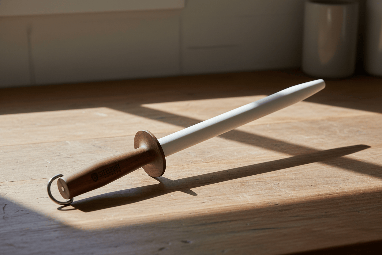 12" Oval Ceramic Honing Rod