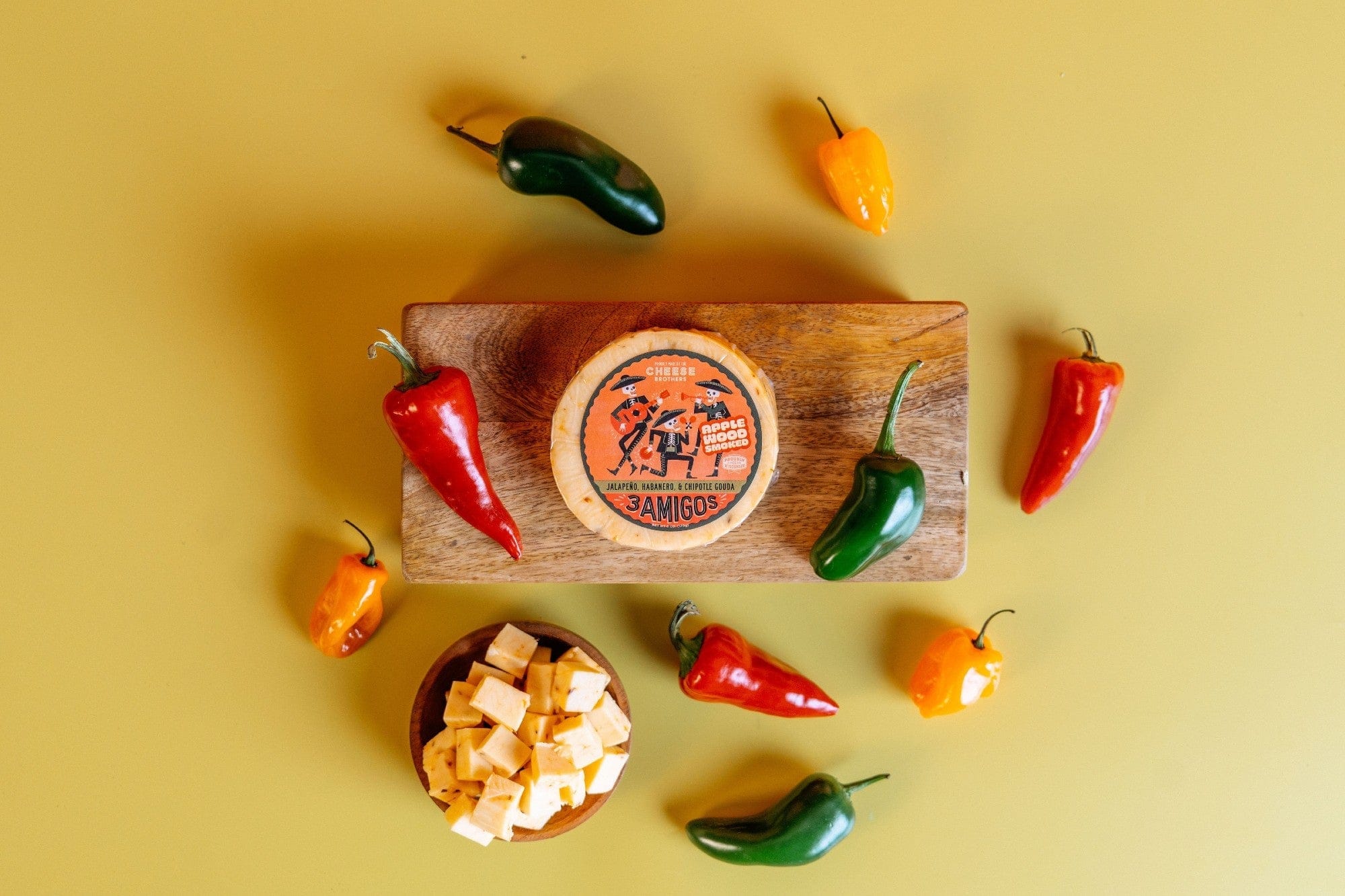 Smoked 3 Amigos Spicy Gouda - My American Goods