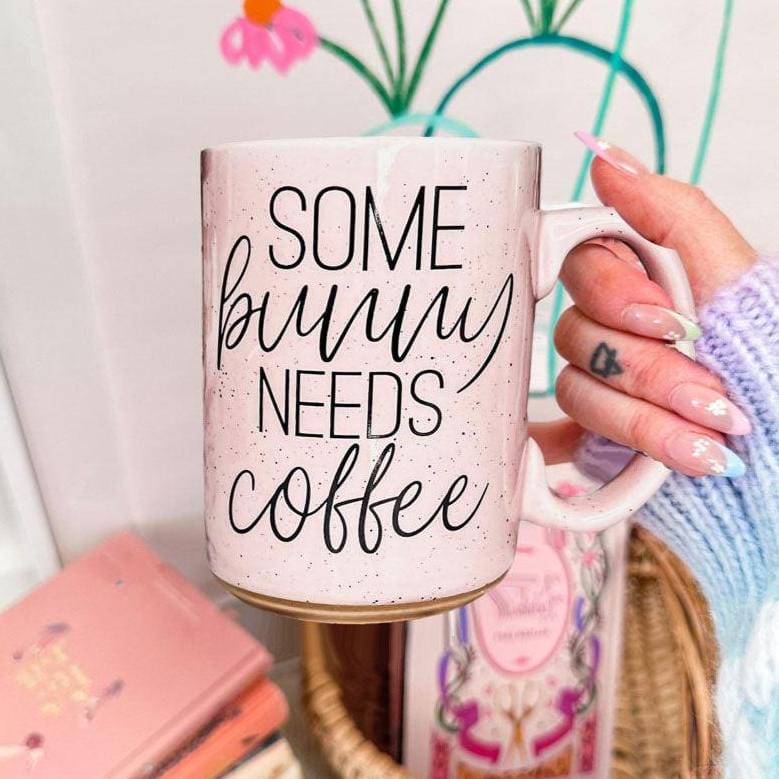 Gia Roma Coffee Mug, Pink Some Bunny 16.23oz