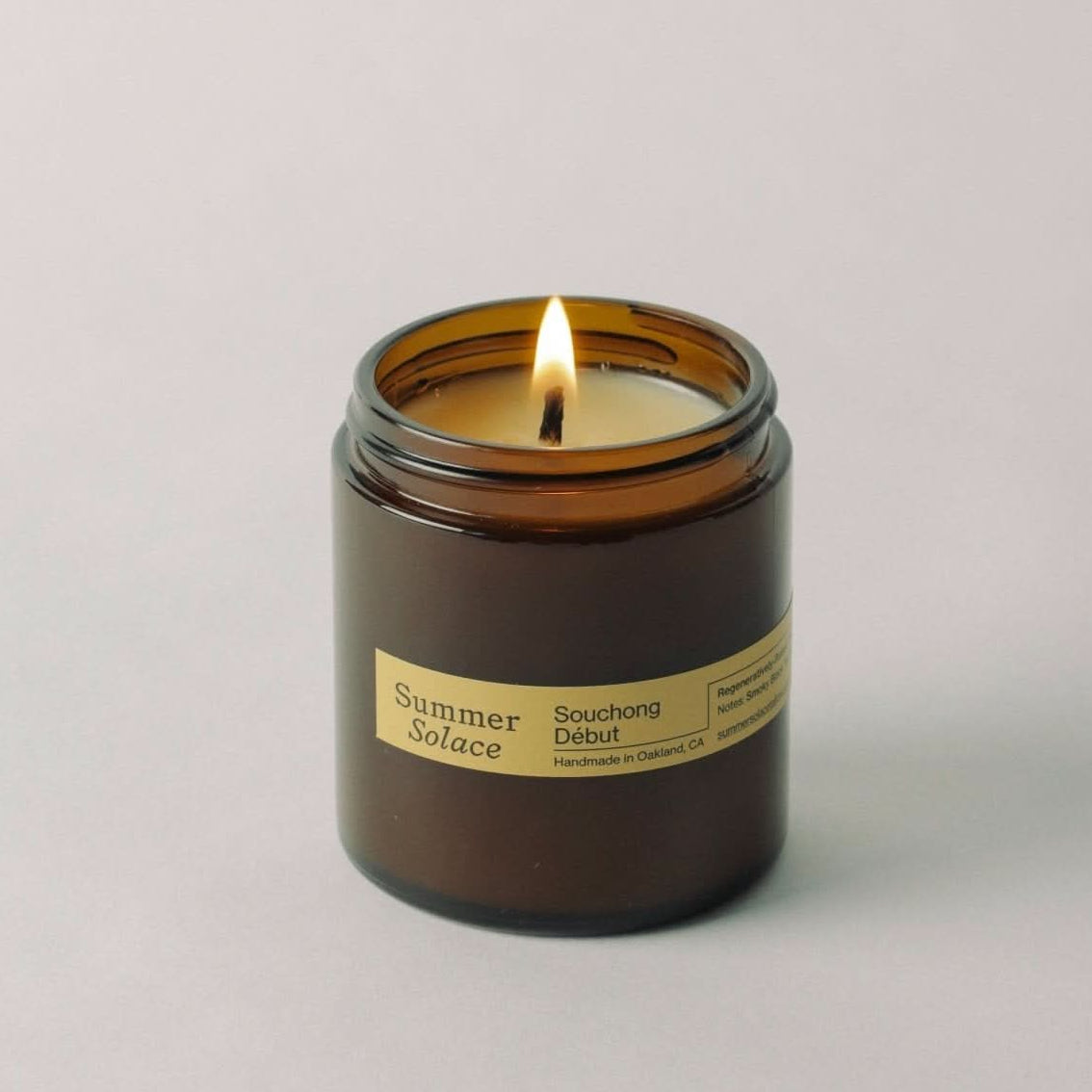 Summer Solace Tallow Tallow Candle Travel Size Souchong Debut – Tallow Travel Candle | Black Tea & Vetiver