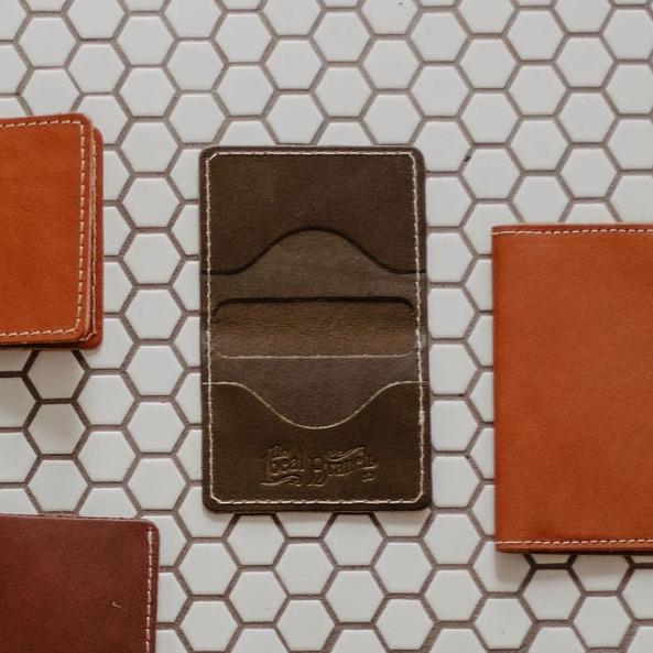 The Local Branch Leather Olive The Flip Wallet - USA Made