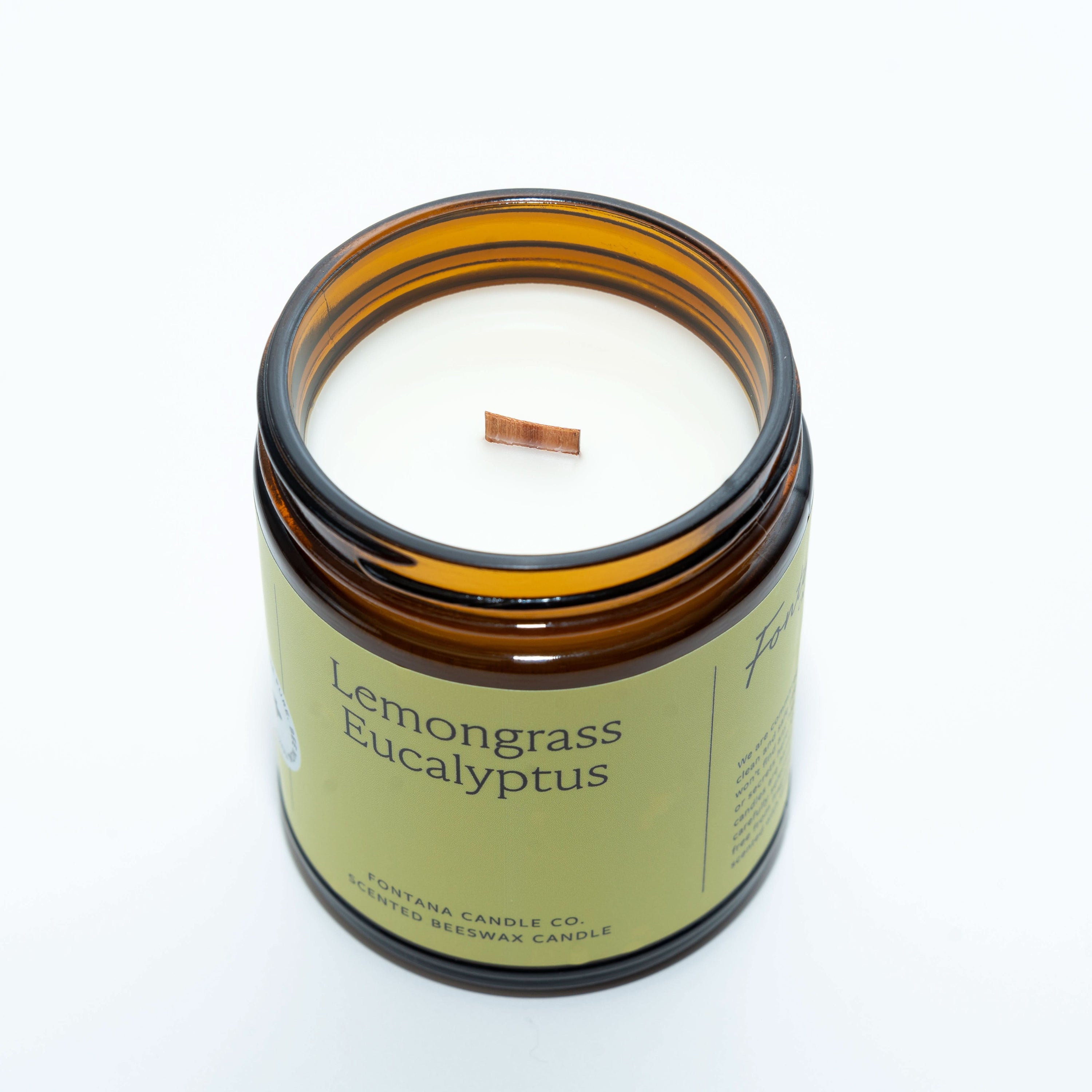 Fontana Candle Co Candles 9 oz Straight Sided Jar Lemongrass Eucalyptus Jar Candle