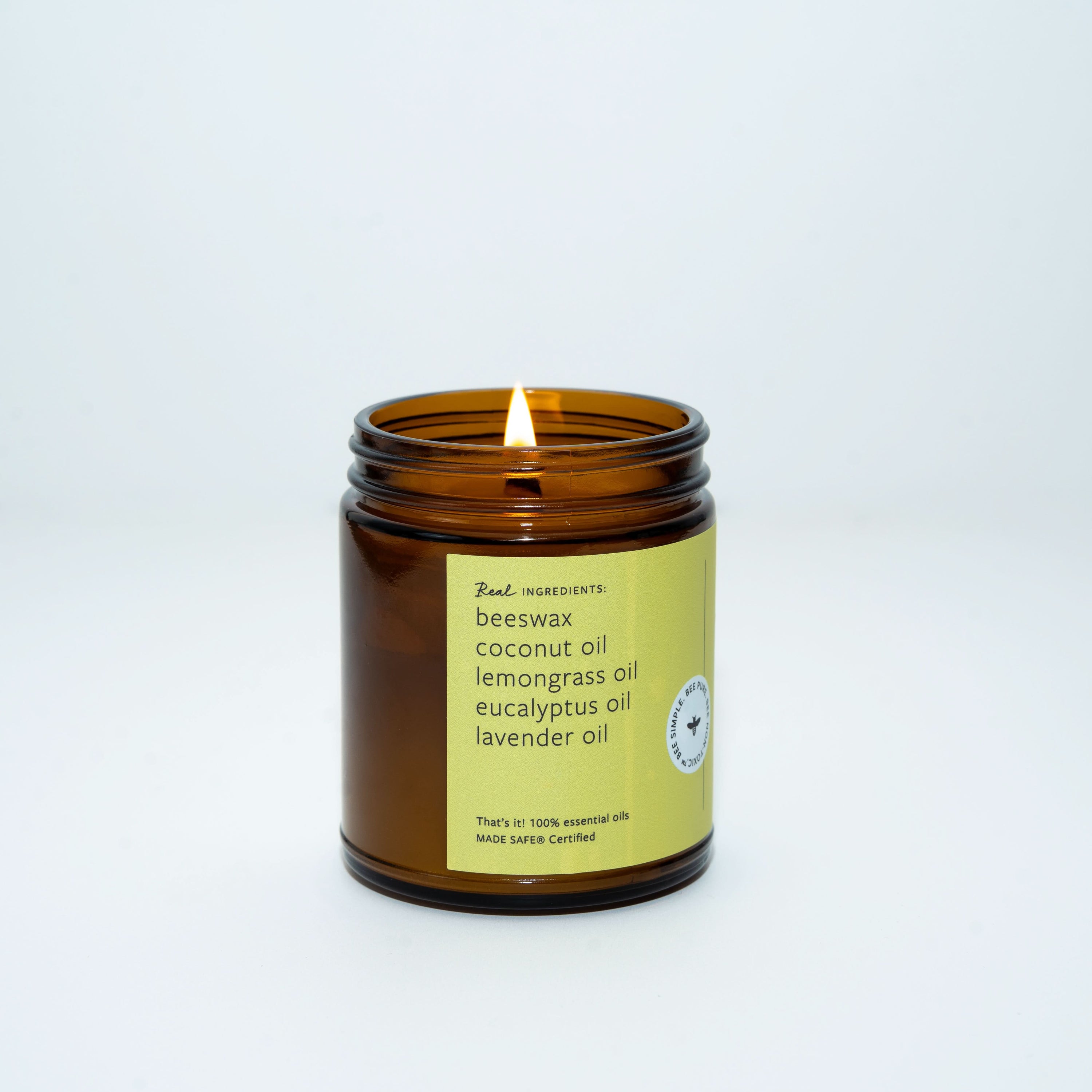Fontana Candle Co Candles 9 oz Straight Sided Jar Lemongrass Eucalyptus Jar Candle