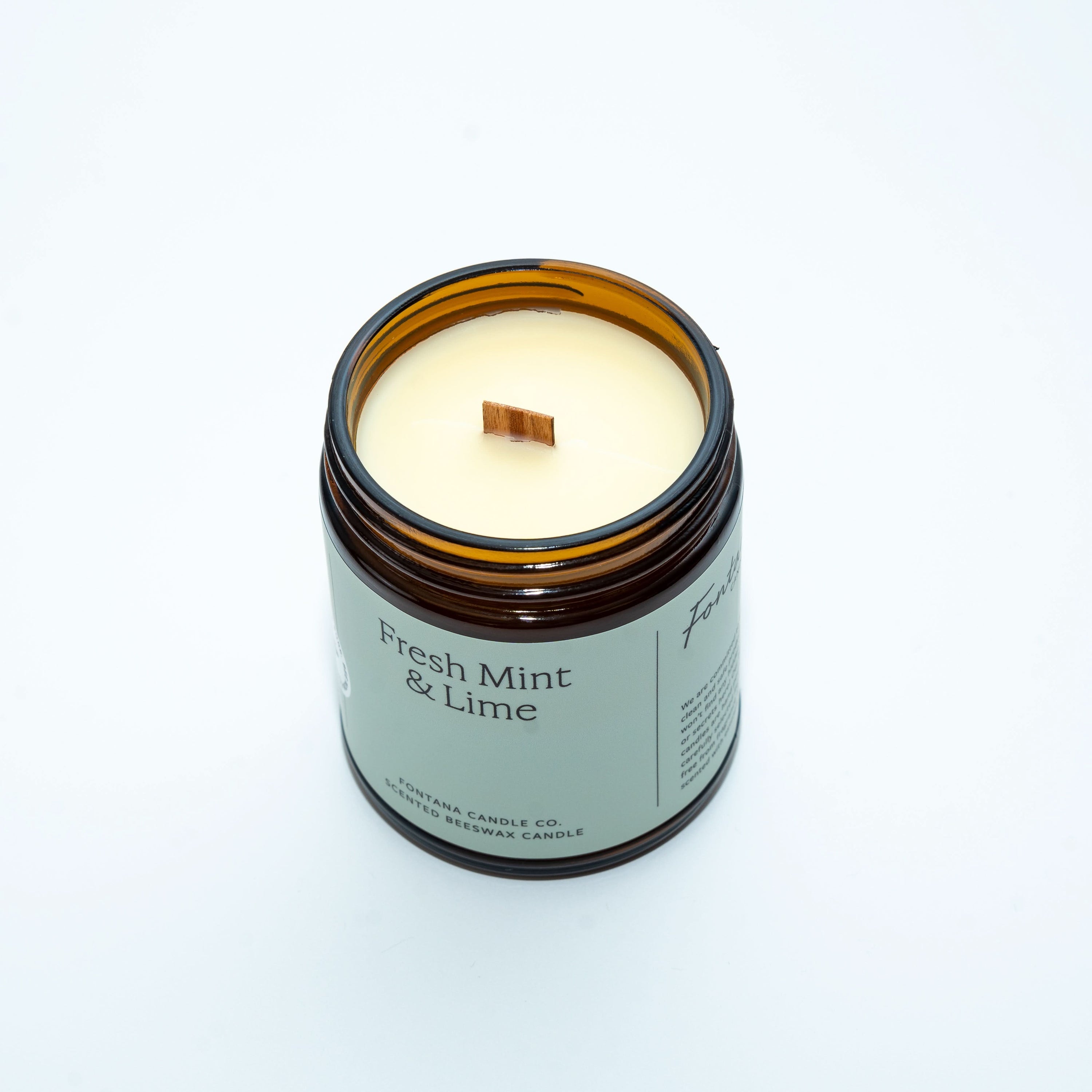 Fontana Candle Co Candles 9 oz Straight Sided Jar Fresh Mint & Lime Jar Candle