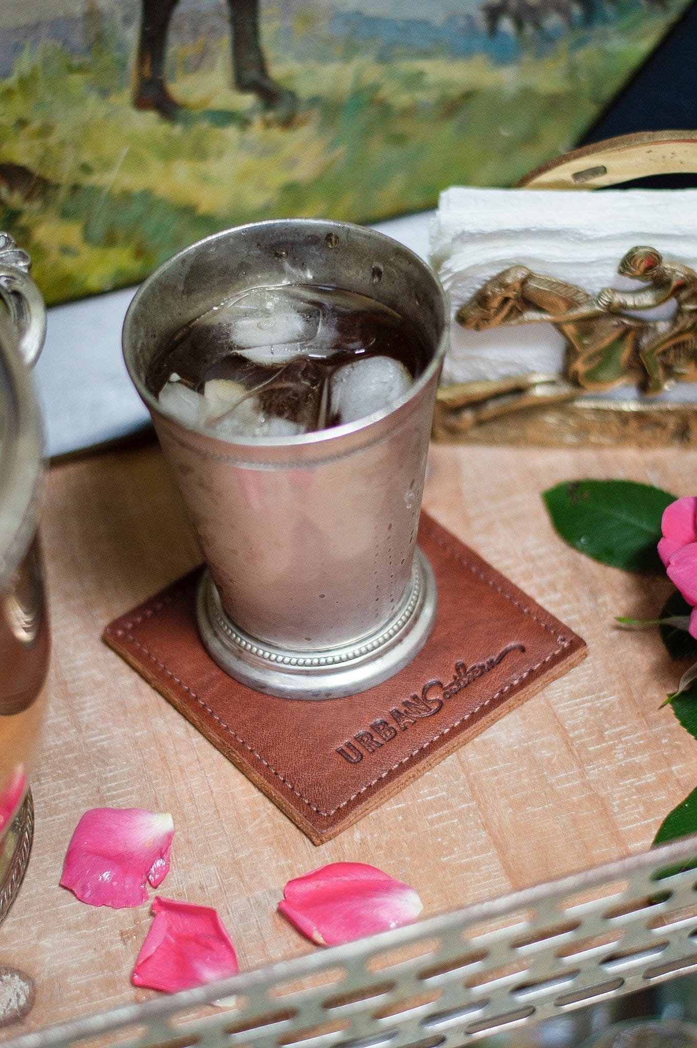 Urban Southern Accessories Leather Coaster