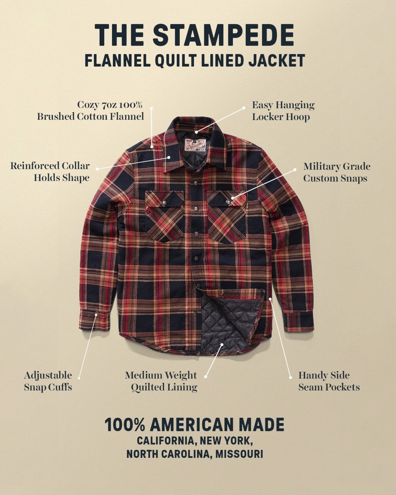 Stampede Quilt Lined Flannel Jacket