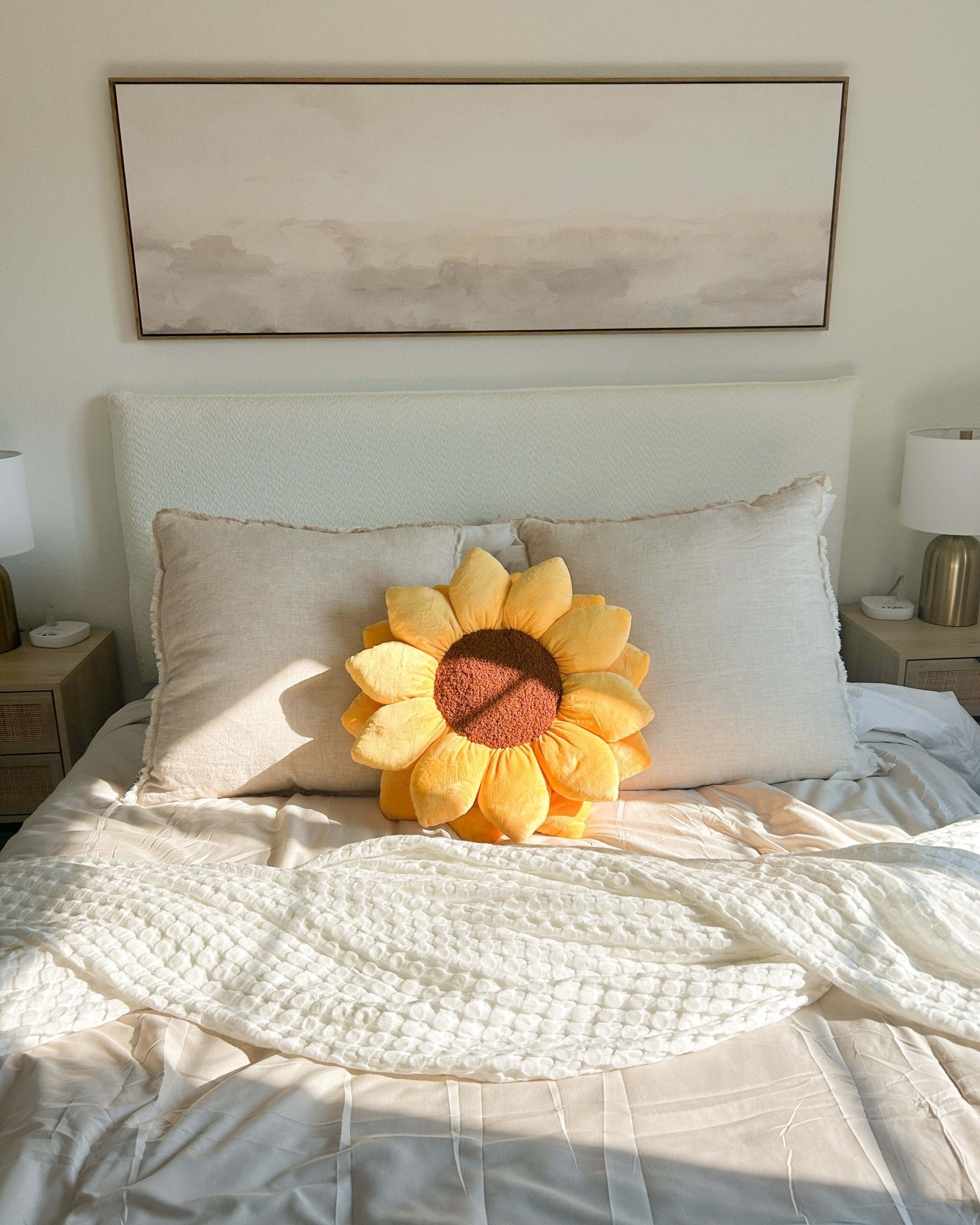 Sunflower Pillow - Golden Yellow - My American Goods