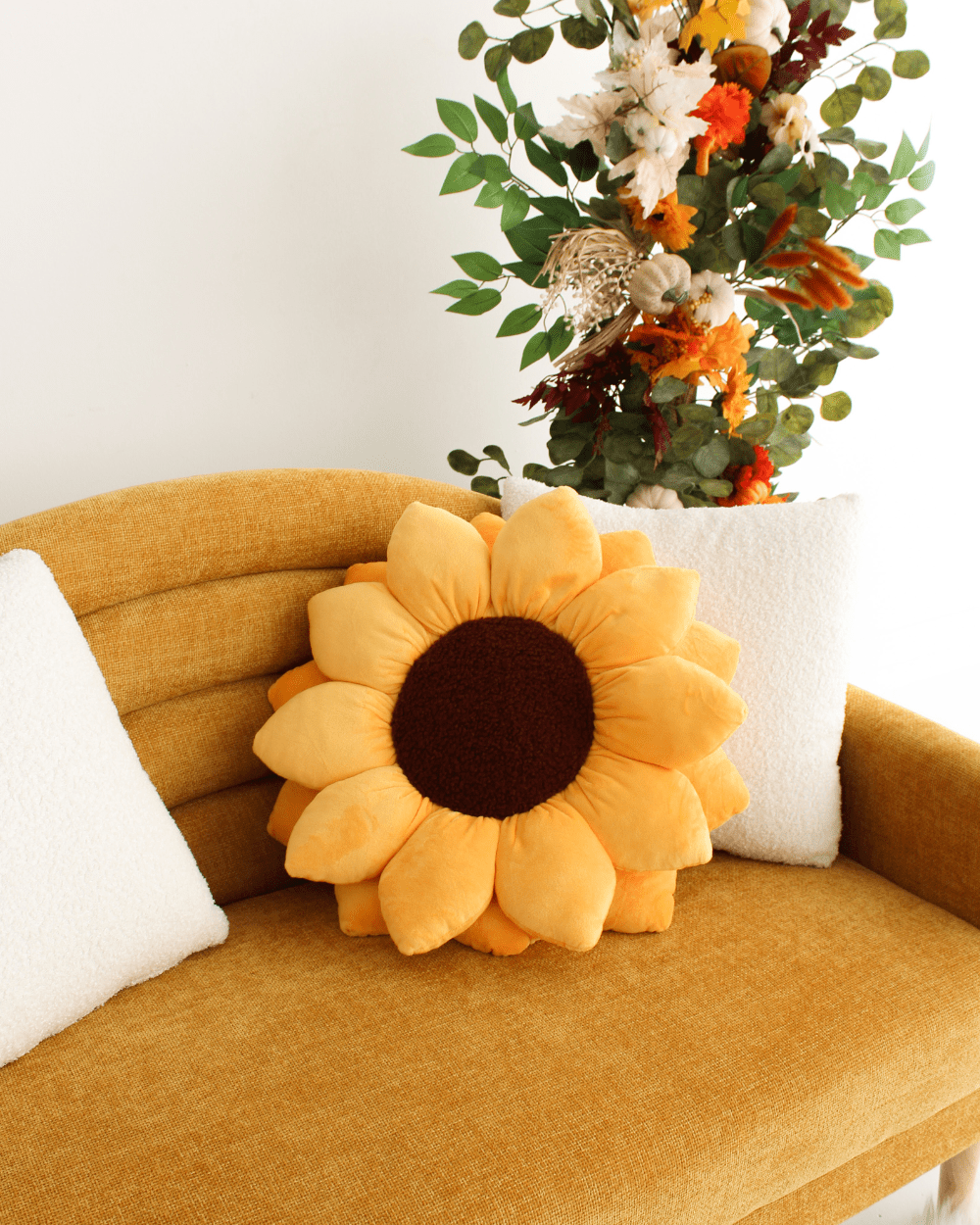 Sunflower Pillow - Golden Yellow - My American Goods