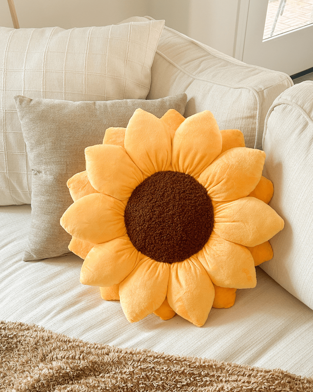 Sunflower Pillow - Golden Yellow - My American Goods