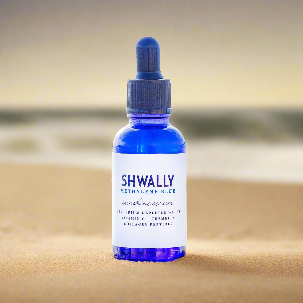 NEW Shwally Methylene Blue Daily Sunshine Serum + Copper Peptides Option