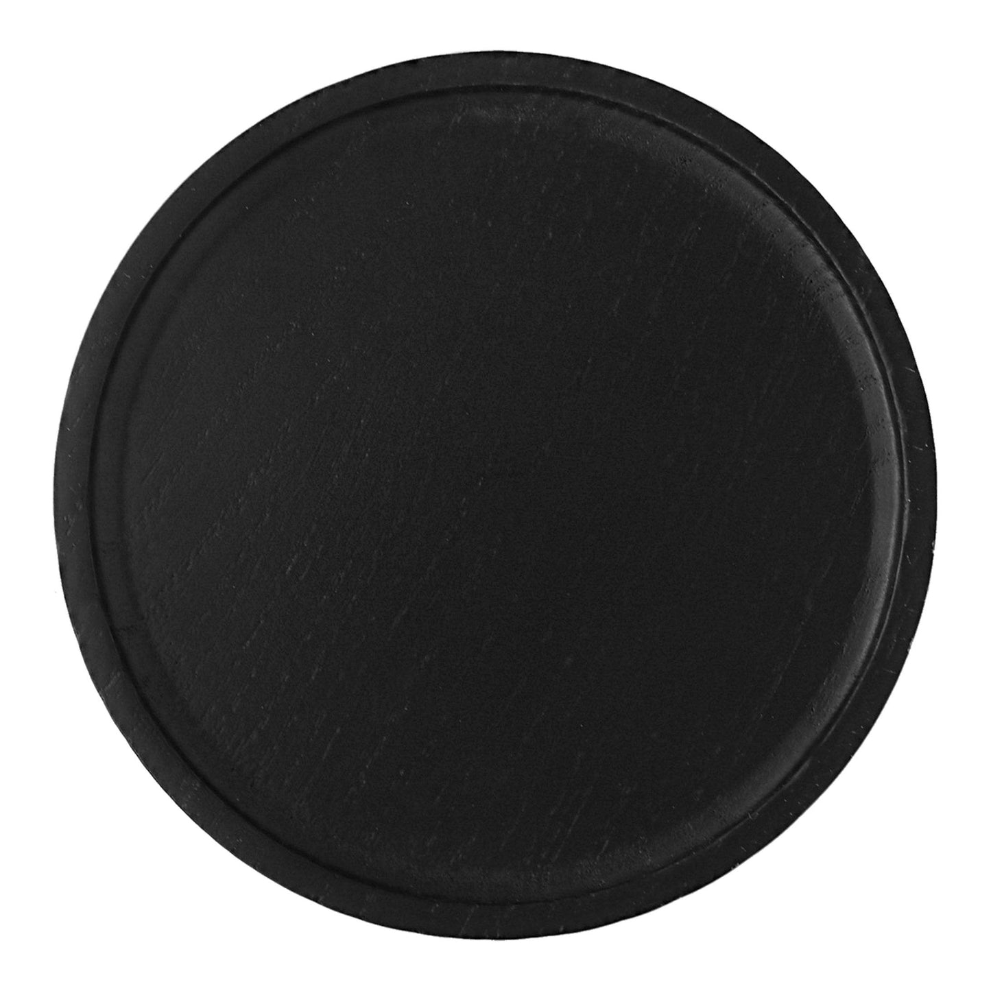 Black Round Wood Tray - My American Goods