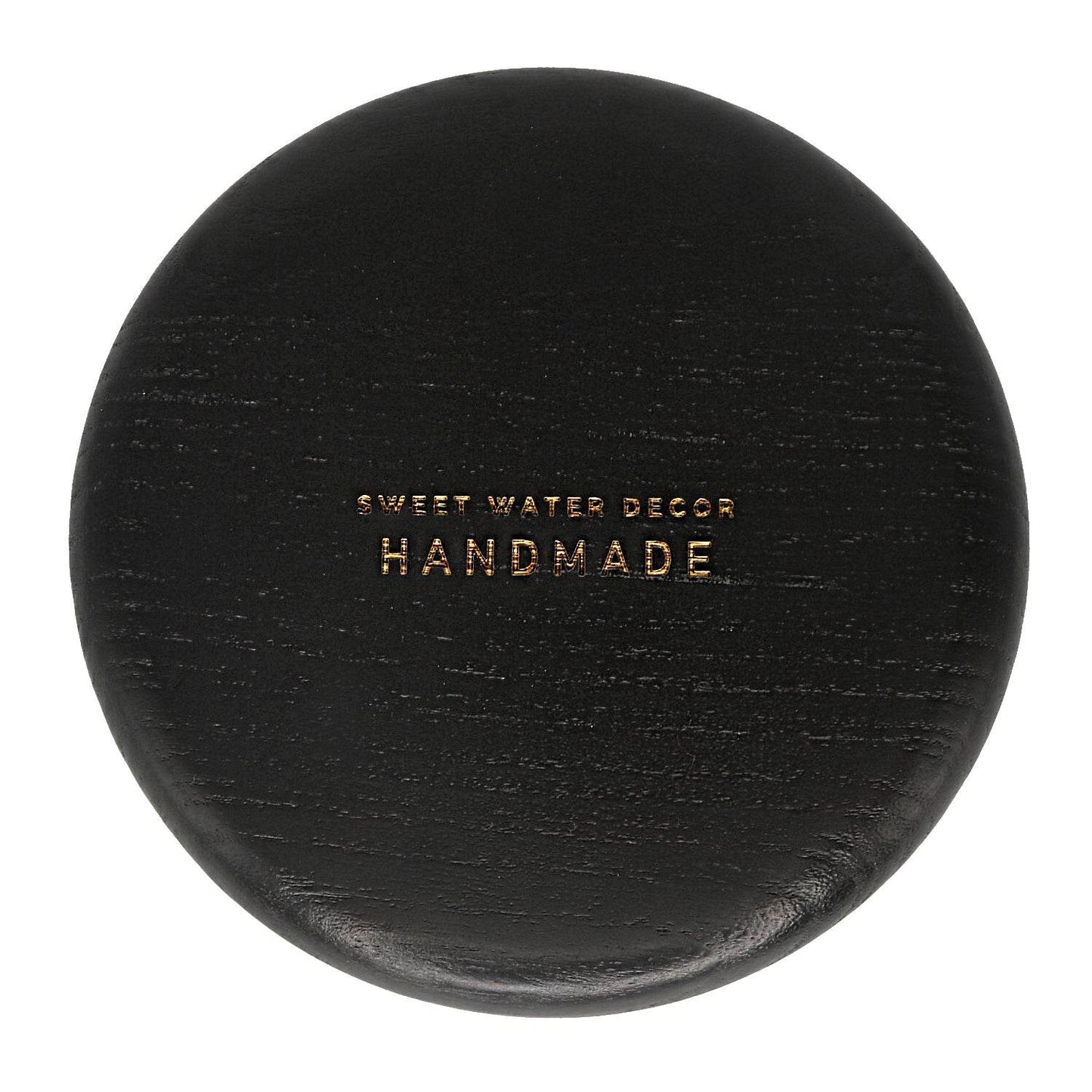 Black Round Wood Tray - My American Goods