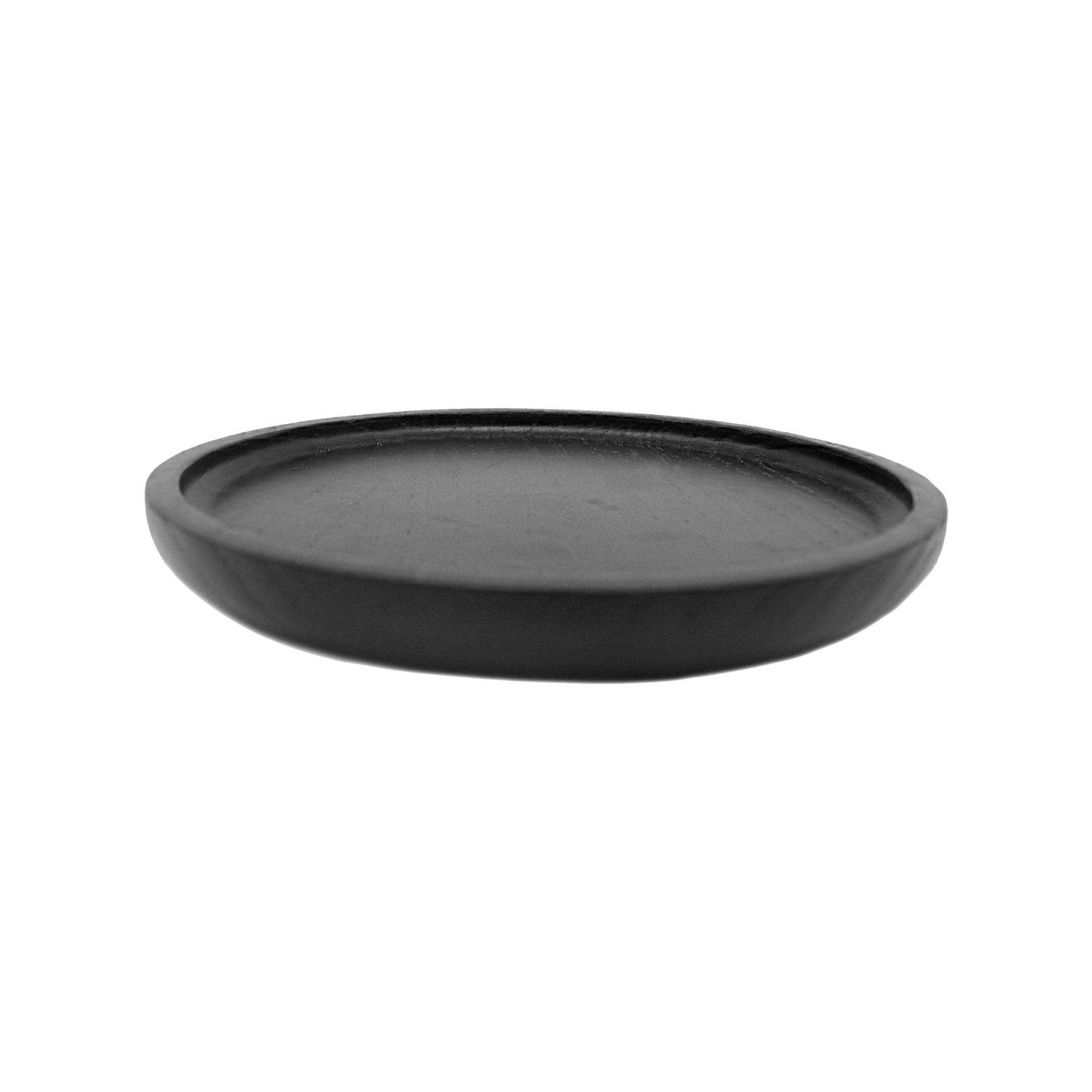 Black Round Wood Tray - My American Goods
