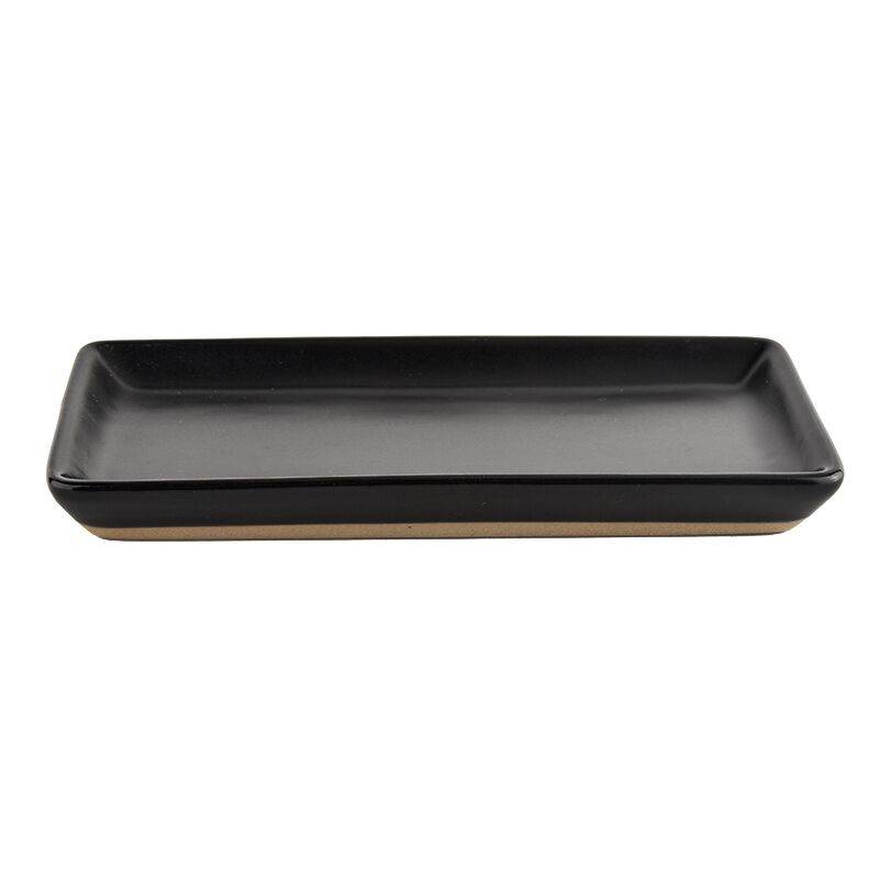 Black Stoneware Tray - My American Goods