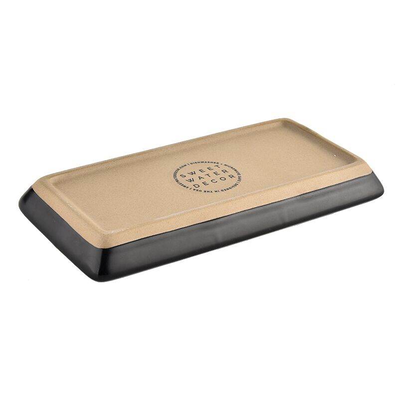 Black Stoneware Tray - My American Goods