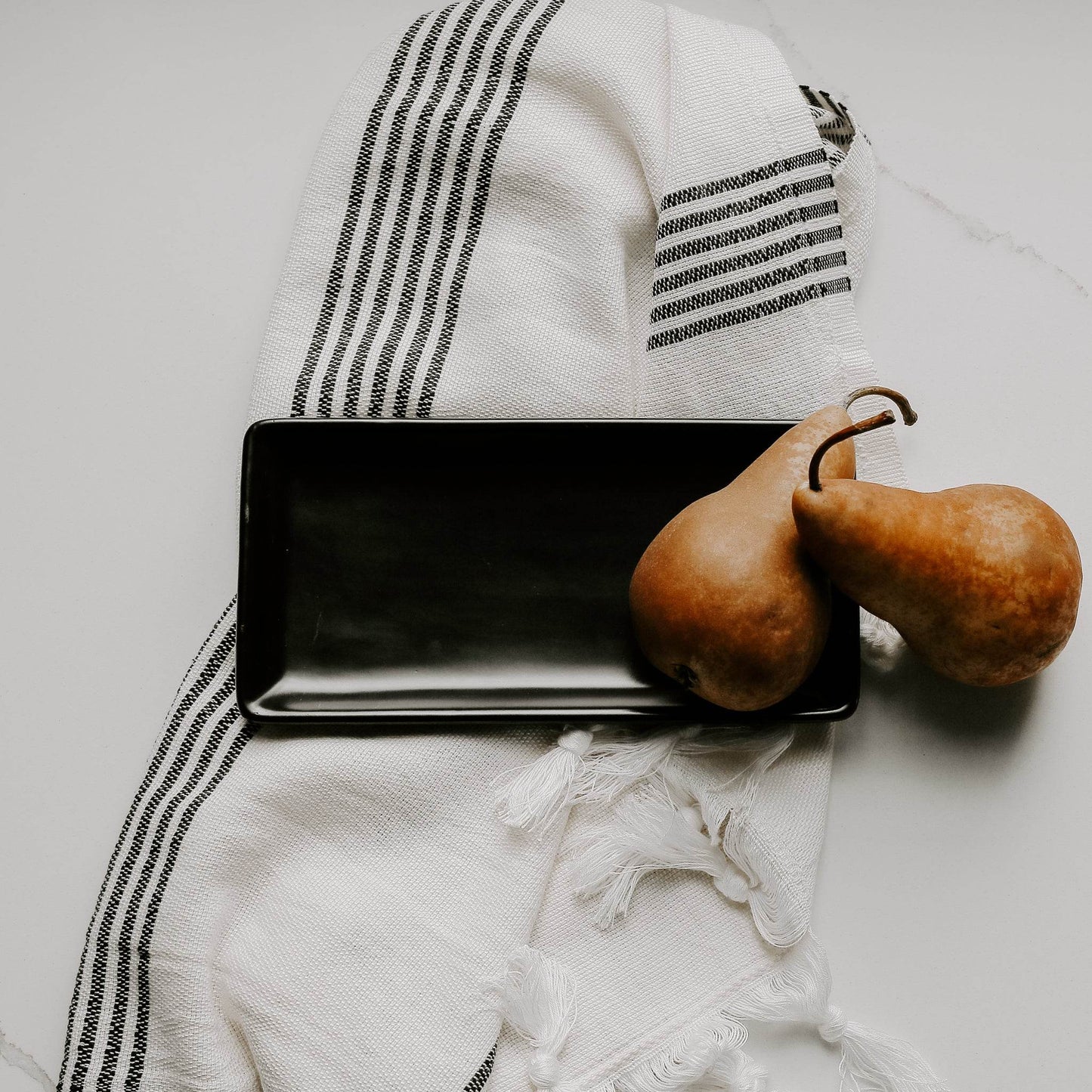 Black Stoneware Tray - My American Goods