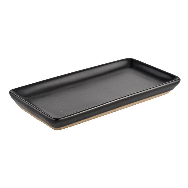 Black Stoneware Tray - My American Goods