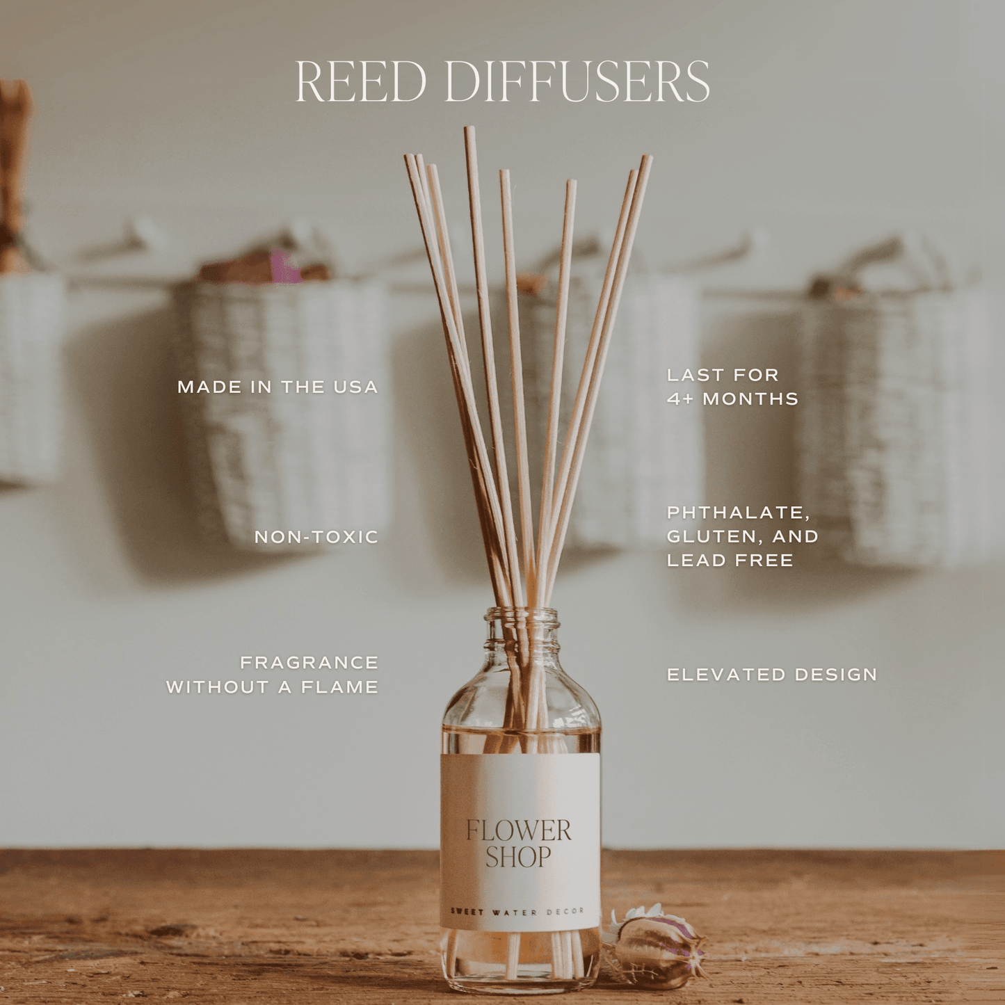 Calm and Comfort Clear Reed Diffuser - My American Goods