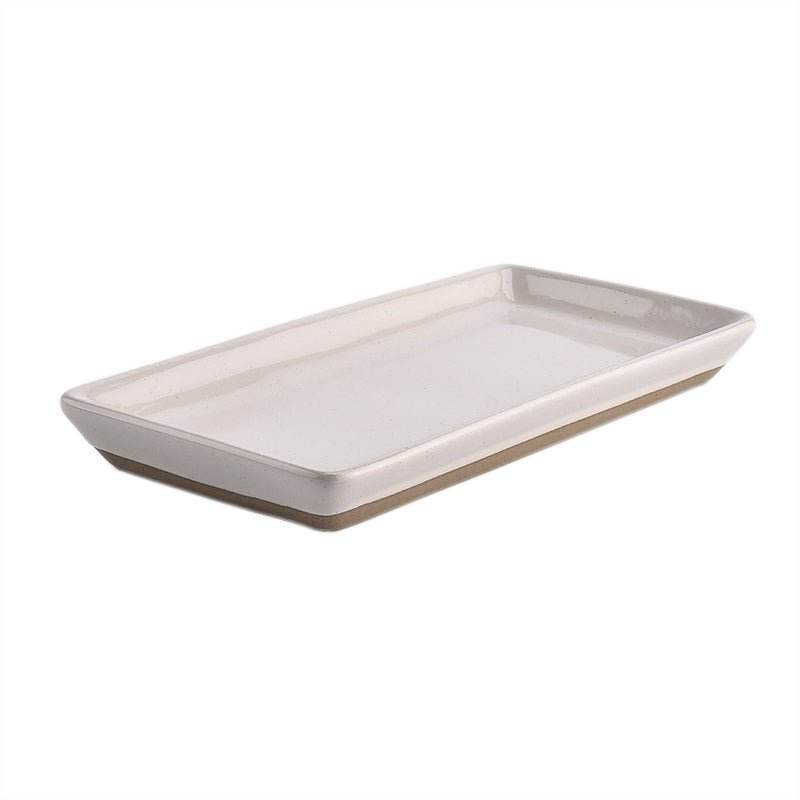 Cream Stoneware Tray - My American Goods