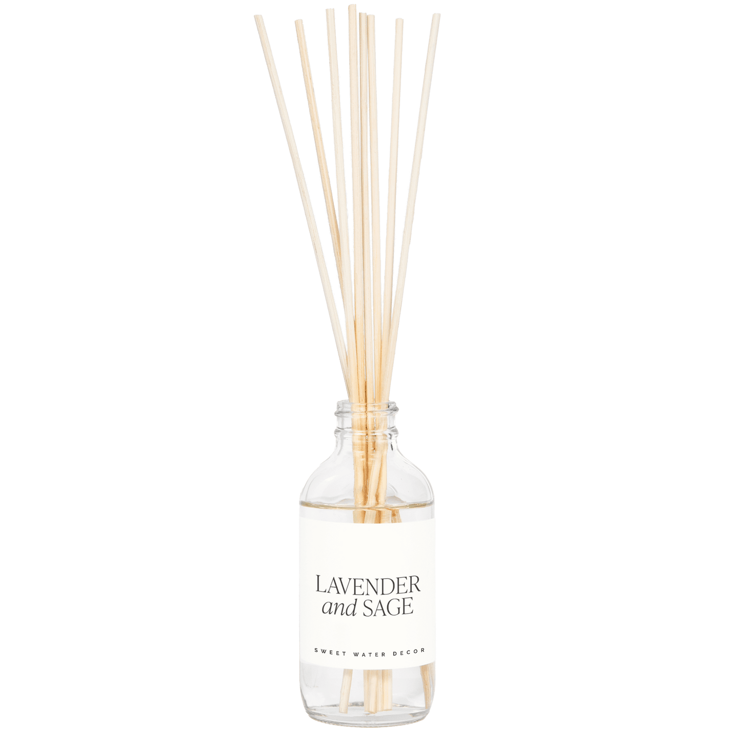 Lavender and Sage Clear Reed Diffuser - My American Goods