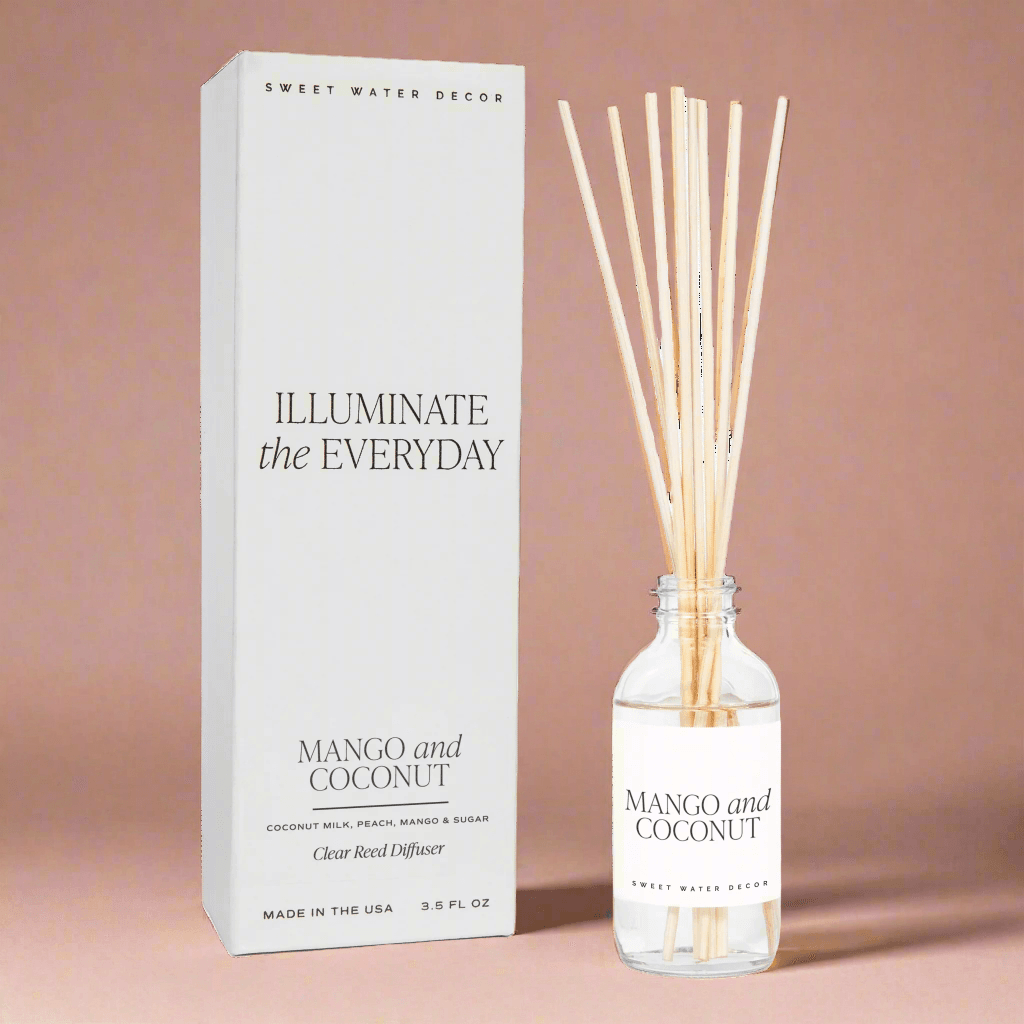 Mango and Coconut Clear Reed Diffuser - My American Goods