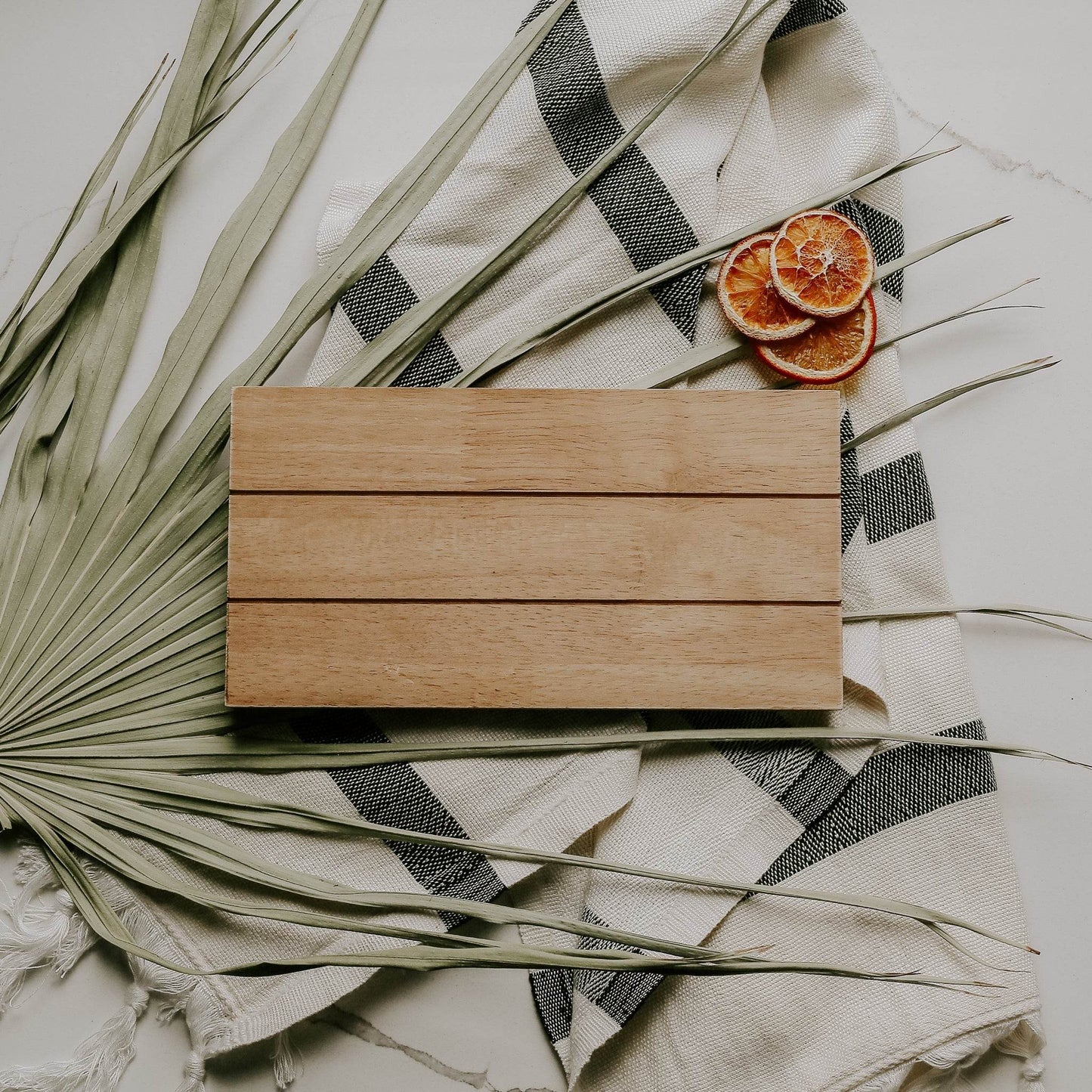 Natural Rectangular Wood Tray - My American Goods