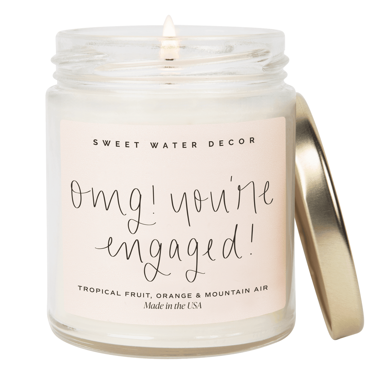 OMG! You're Engaged! Soy Candle - Clear Jar - 9 Oz - My American Goods