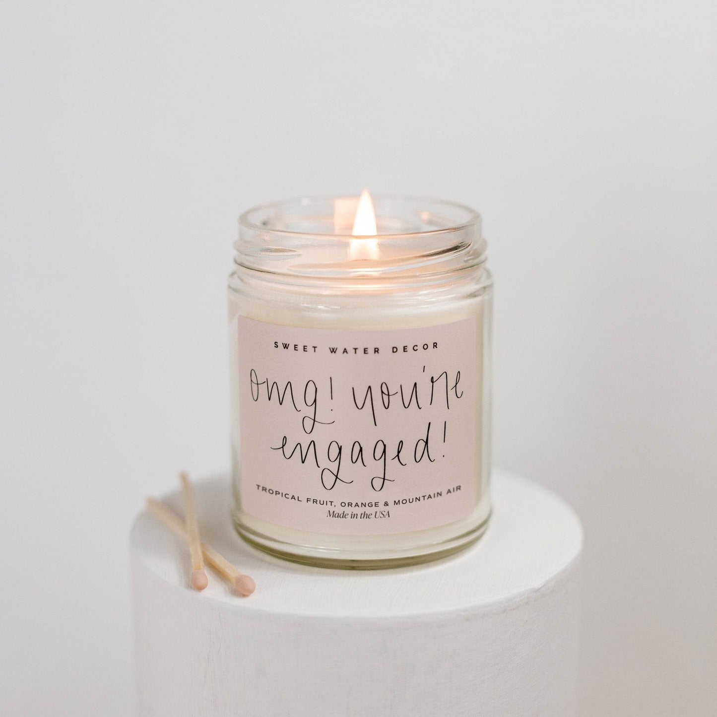 OMG! You're Engaged! Soy Candle - Clear Jar - 9 Oz - My American Goods