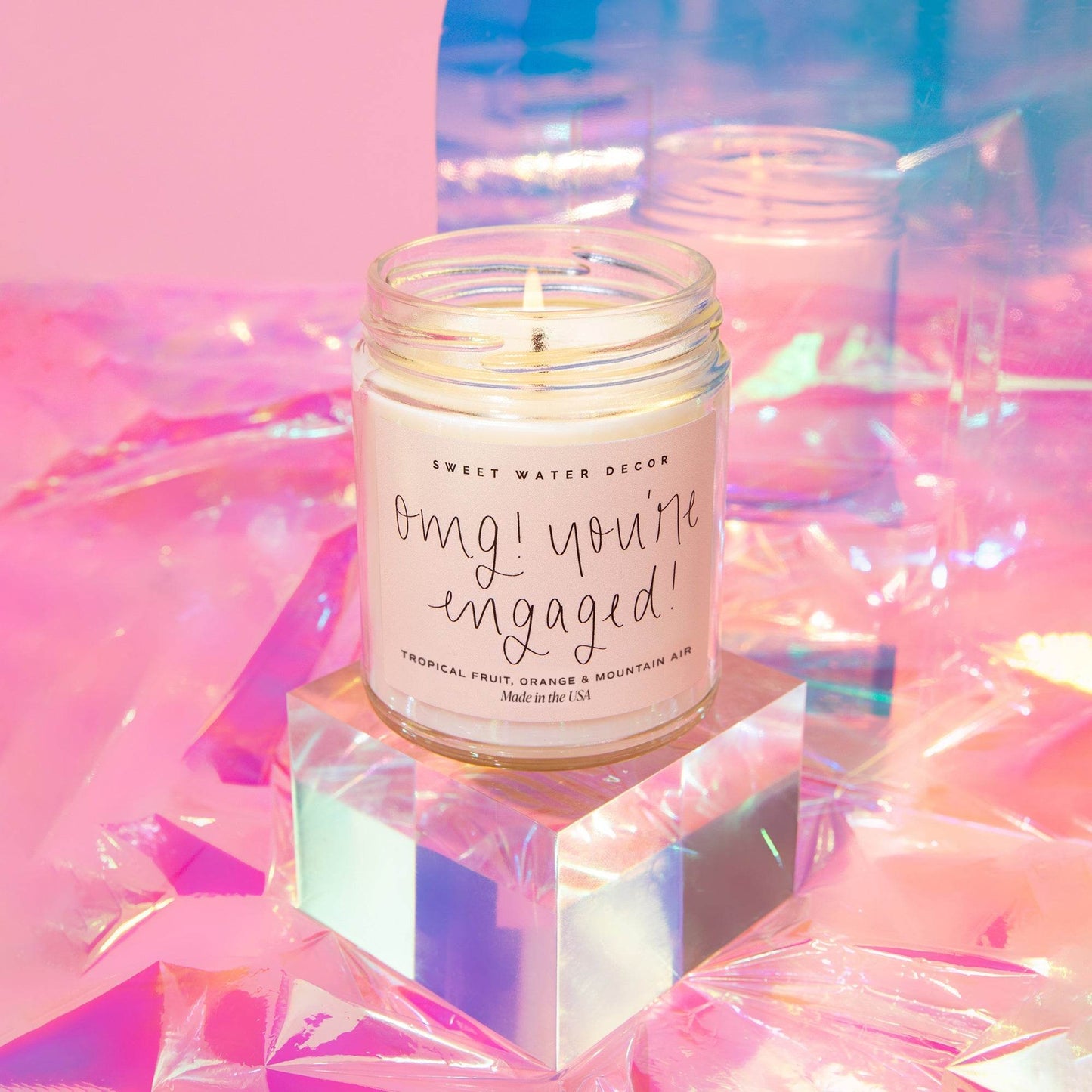 OMG! You're Engaged! Soy Candle - Clear Jar - 9 Oz - My American Goods