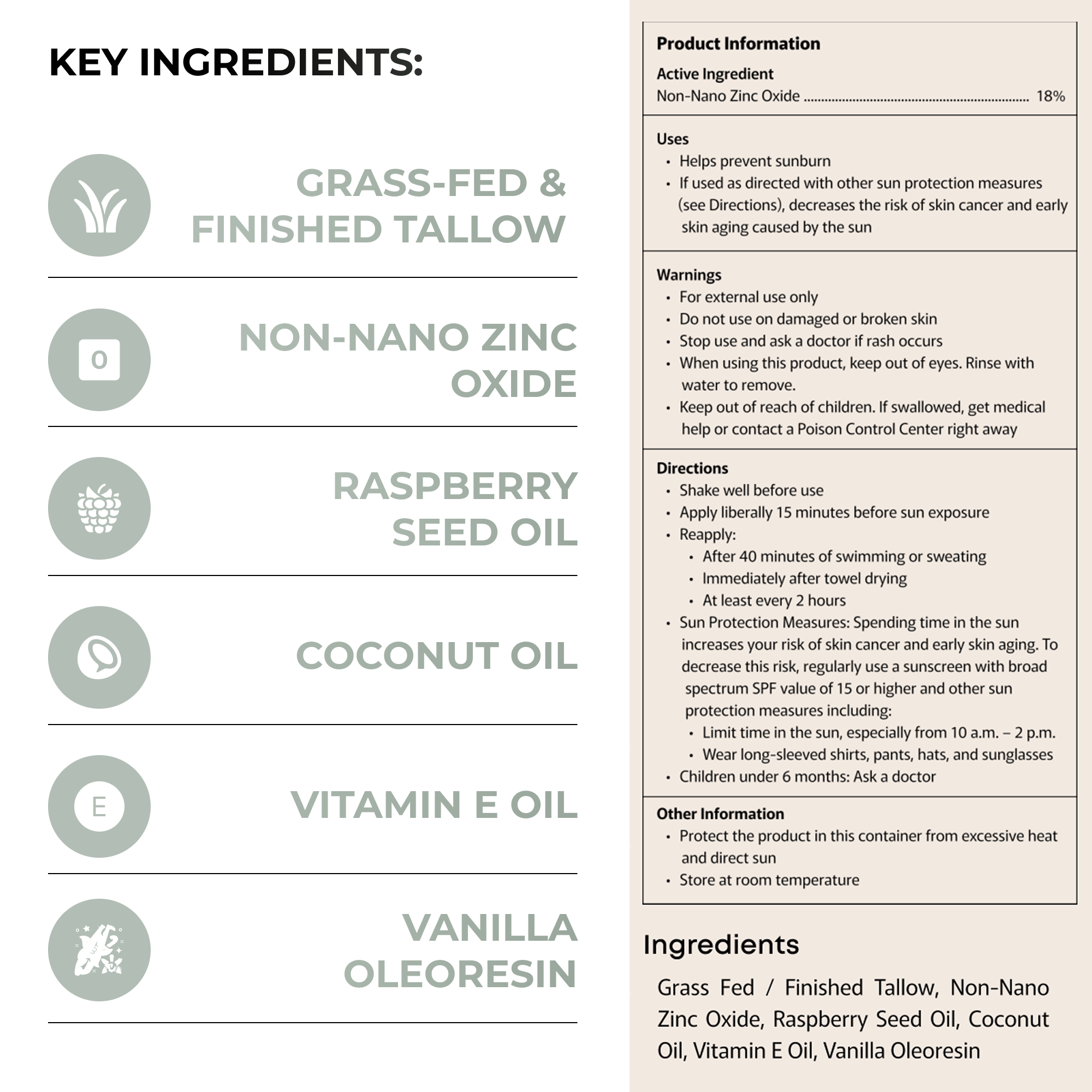 Tallow Mineral Sunscreen - My American Goods