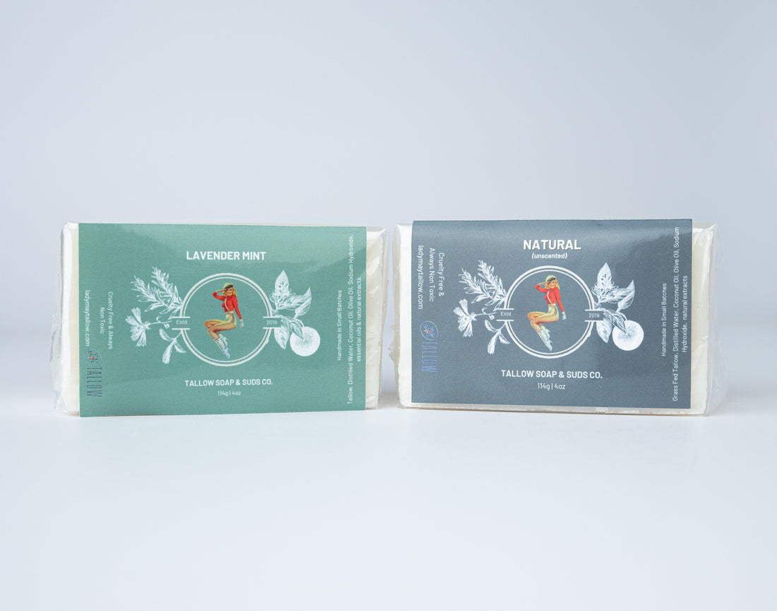 All-Natural Tallow Soap – Lavender Mint & Unscented - My American Goods